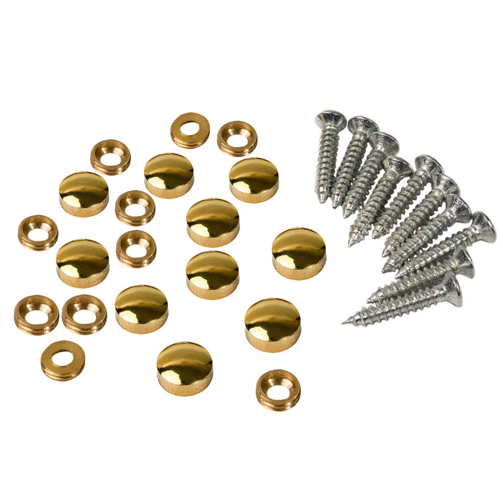 10PCS Brass Mirror Screws 10mm - Decorative Gold Screw Caps & Cover Nails - Polished Shiny Hardware Fasteners for Mirrors, Tea Tables, Wardrobes & Glass Furniture - Perfect for Home Decor, Sign Holders & Advertising Displays