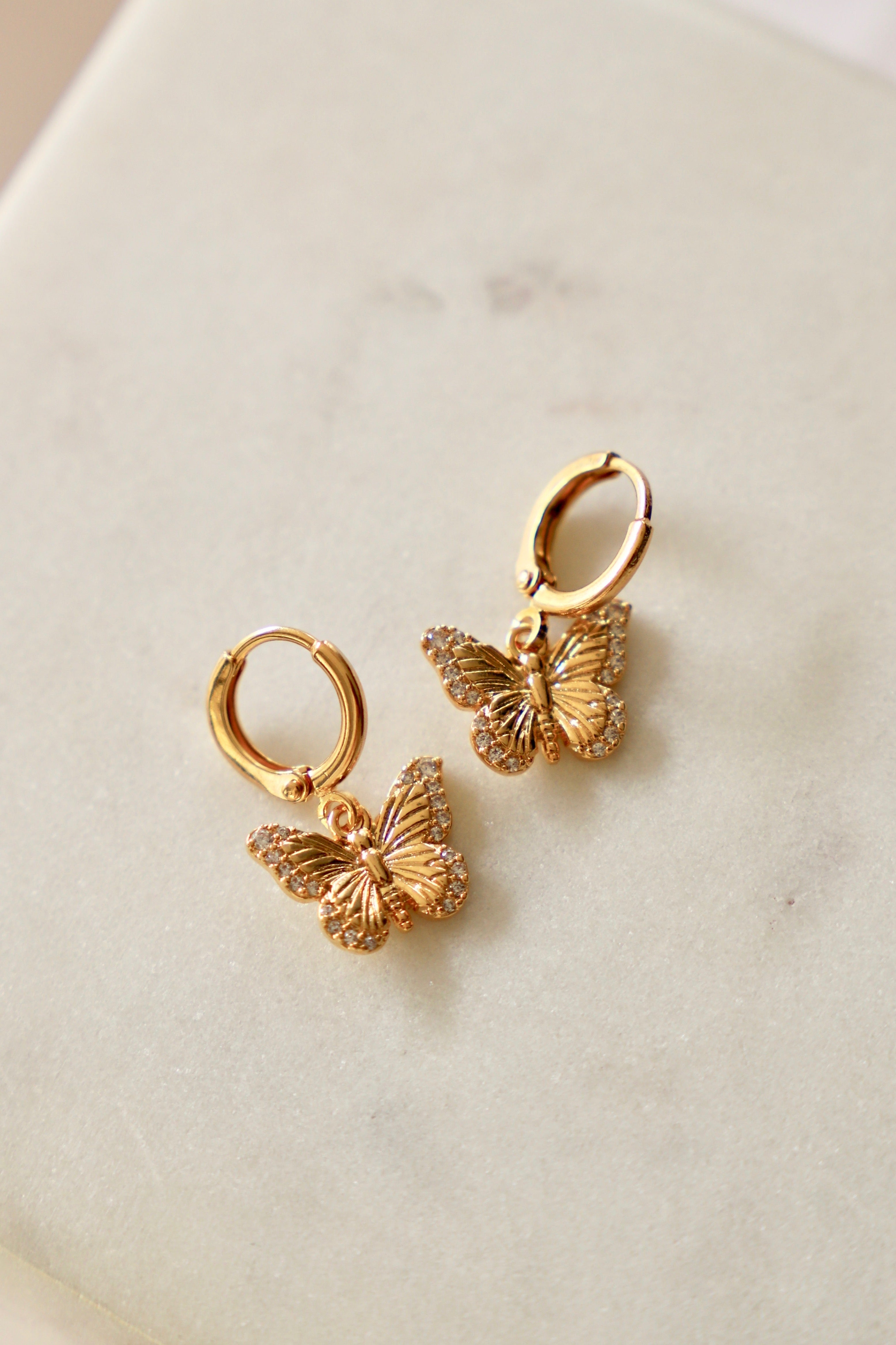 Butterfly Huggie Hoop Earrings for Women - Dainty Gold & Silver Small Butterfly Earrings for Everyday Wear, Gift for Her - Perfect for Parties, Dates & Casual Outfits