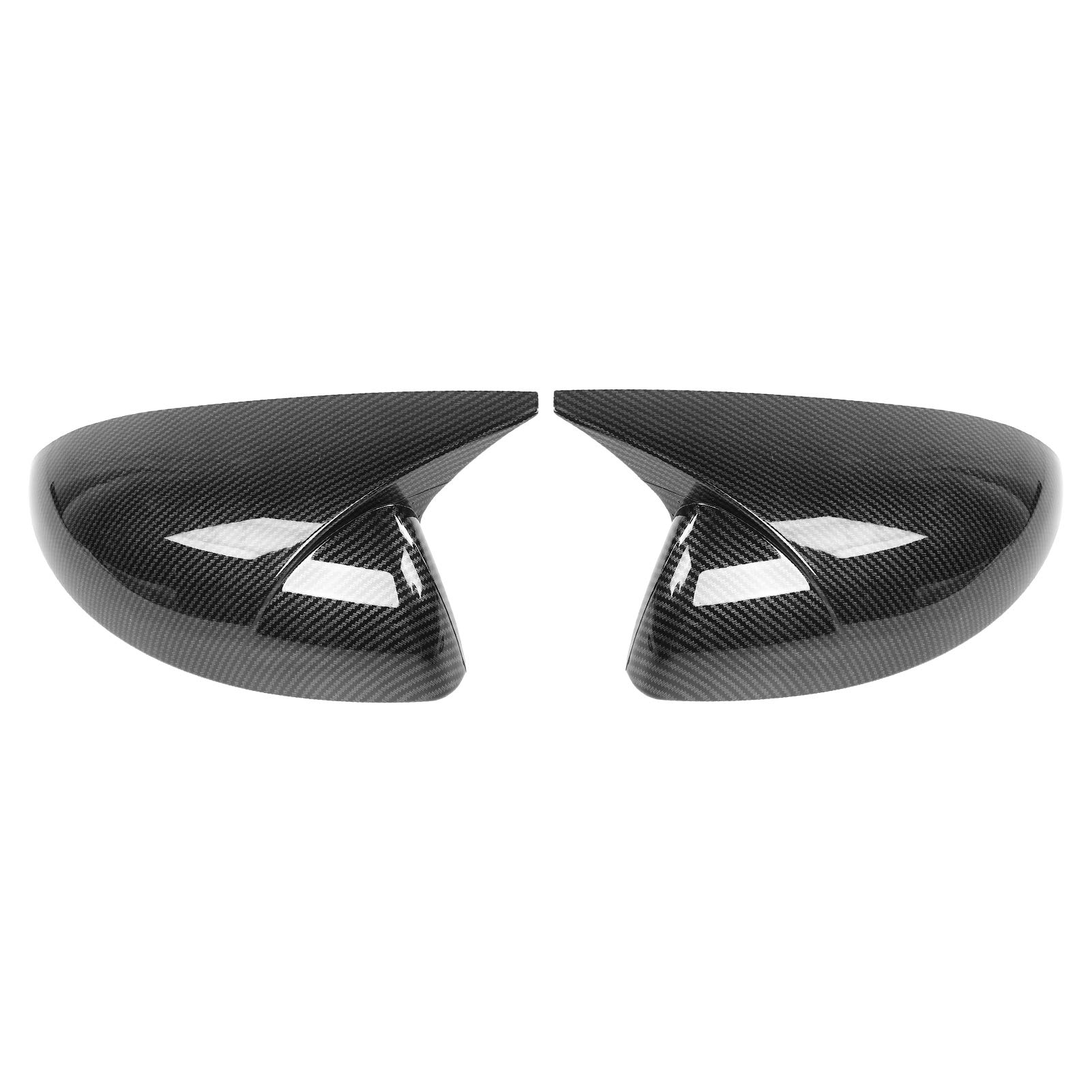 Universal Black Horn Style Rearview Mirror Covers - Side Door Mirror Caps for Nissan Sentra/Sylphy 2020-2021 - Durable ABS Plastic Add-On Housing Shell - Perfect for Car Customization, Protection & Style Enhancement