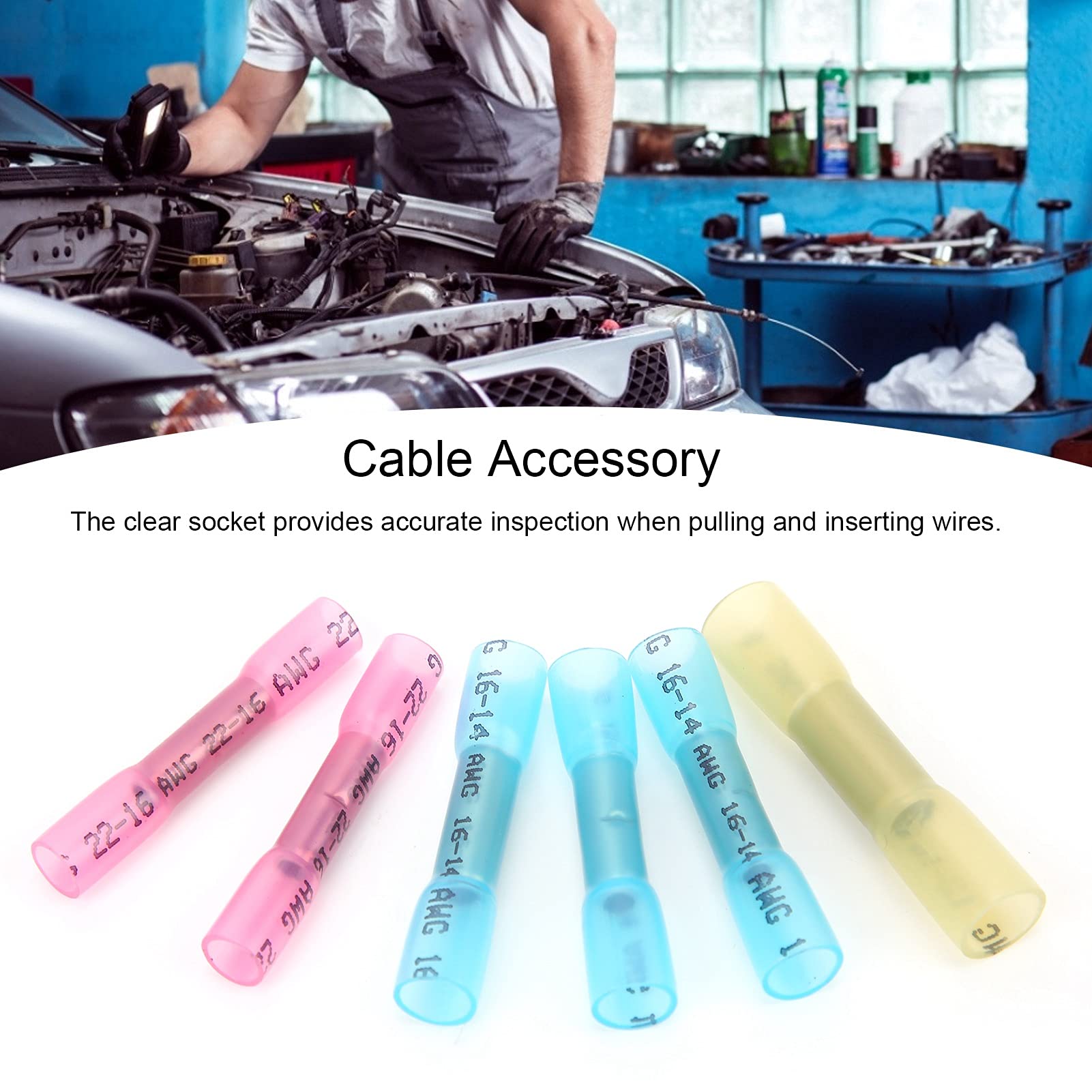 Waterproof Heat Shrinkable Connectors - Copper Cable Terminals for Outdoor Electrical Wiring (Ideal for Marine, Automotive & Solar Panel Installations)
