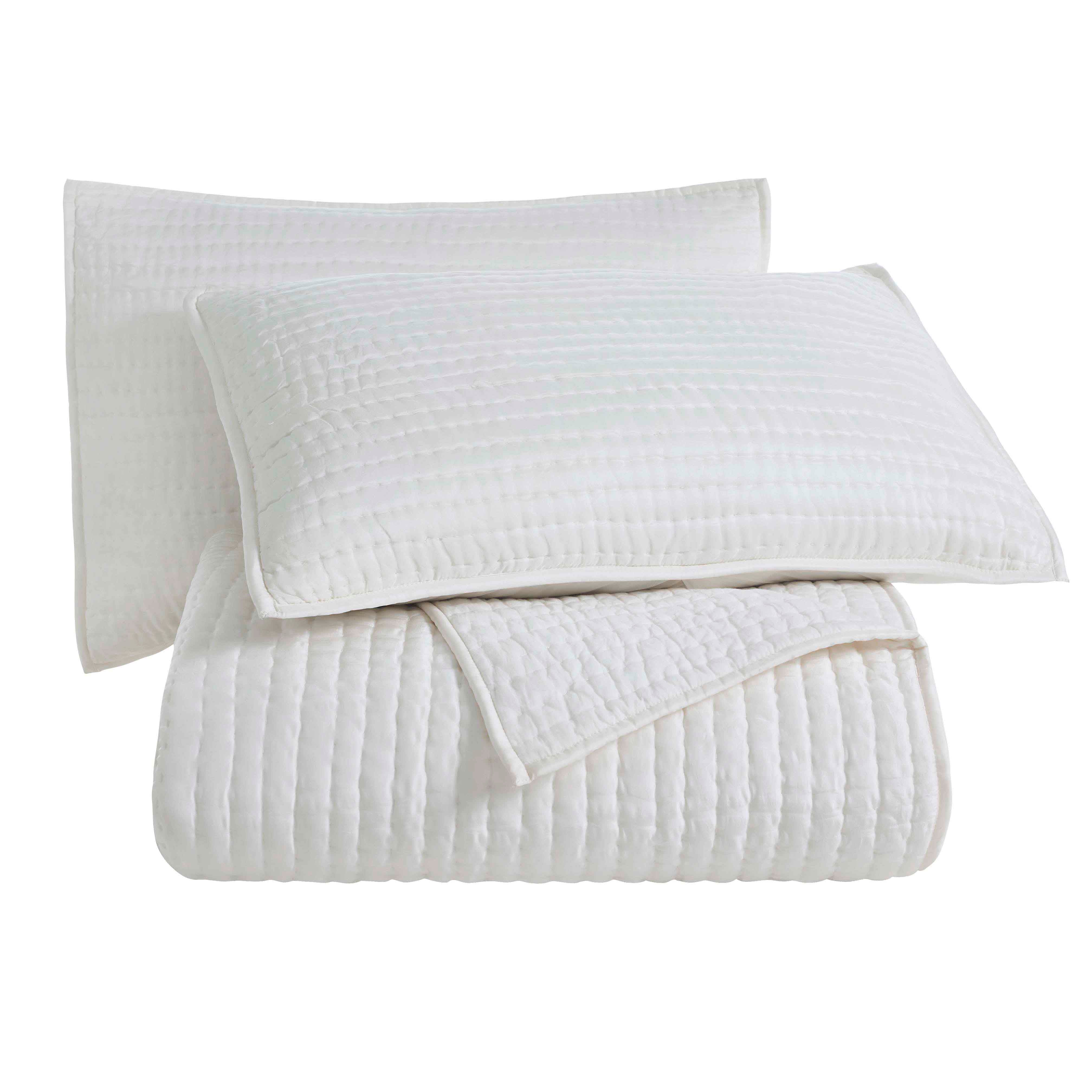 Bella 100% Silk Pick Stitch Medium Weight Quilt and Sham Set - Luxury Bedding for Master Bedroom & Guest Room - Perfect for All Seasons Comfort