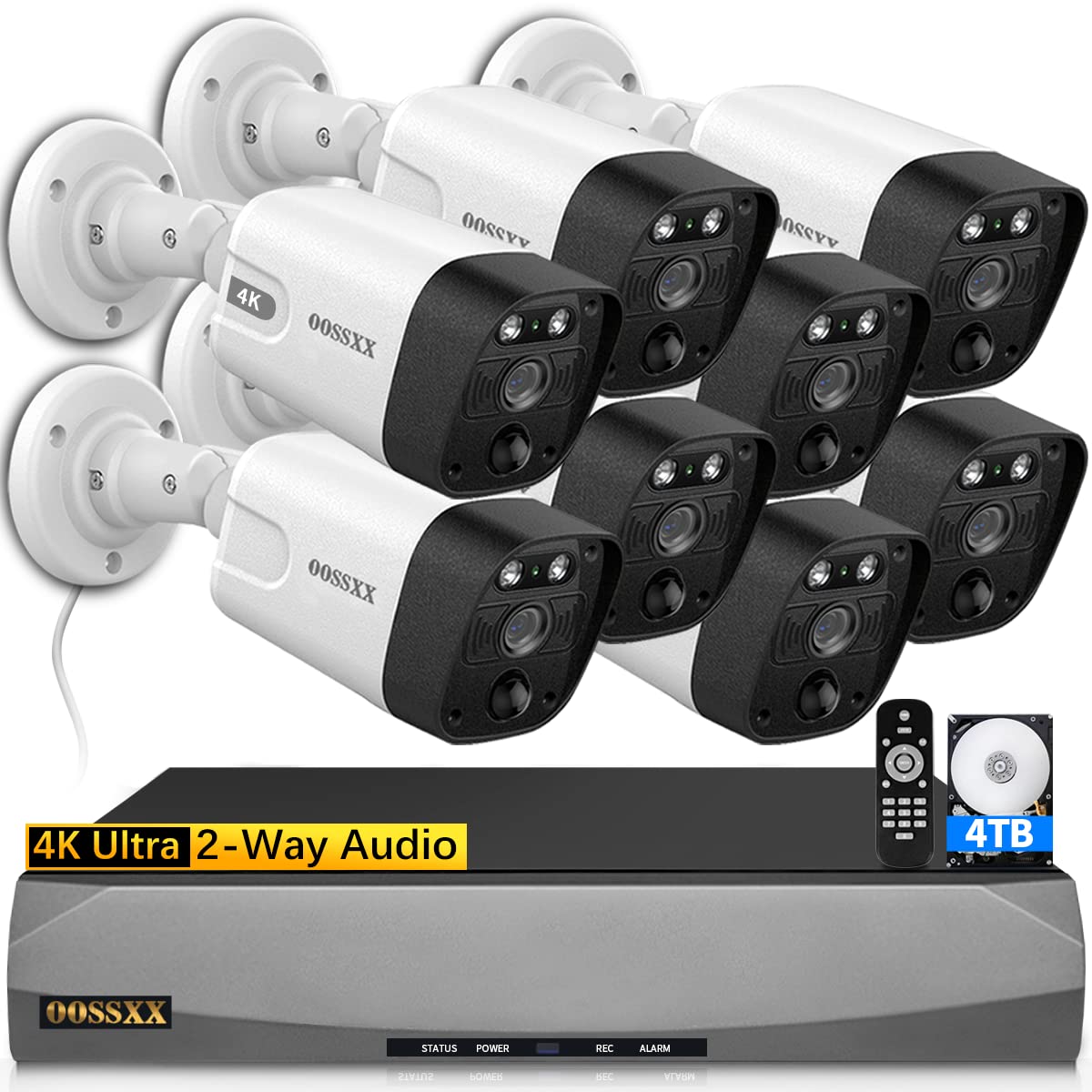 4K/8MP 130° Ultra Wide-Angle PoE Outdoor Security Camera with 2-Way Audio - Wired IP Surveillance System for Home & Business Protection - Ideal for Driveway, Garage & Perimeter Monitoring