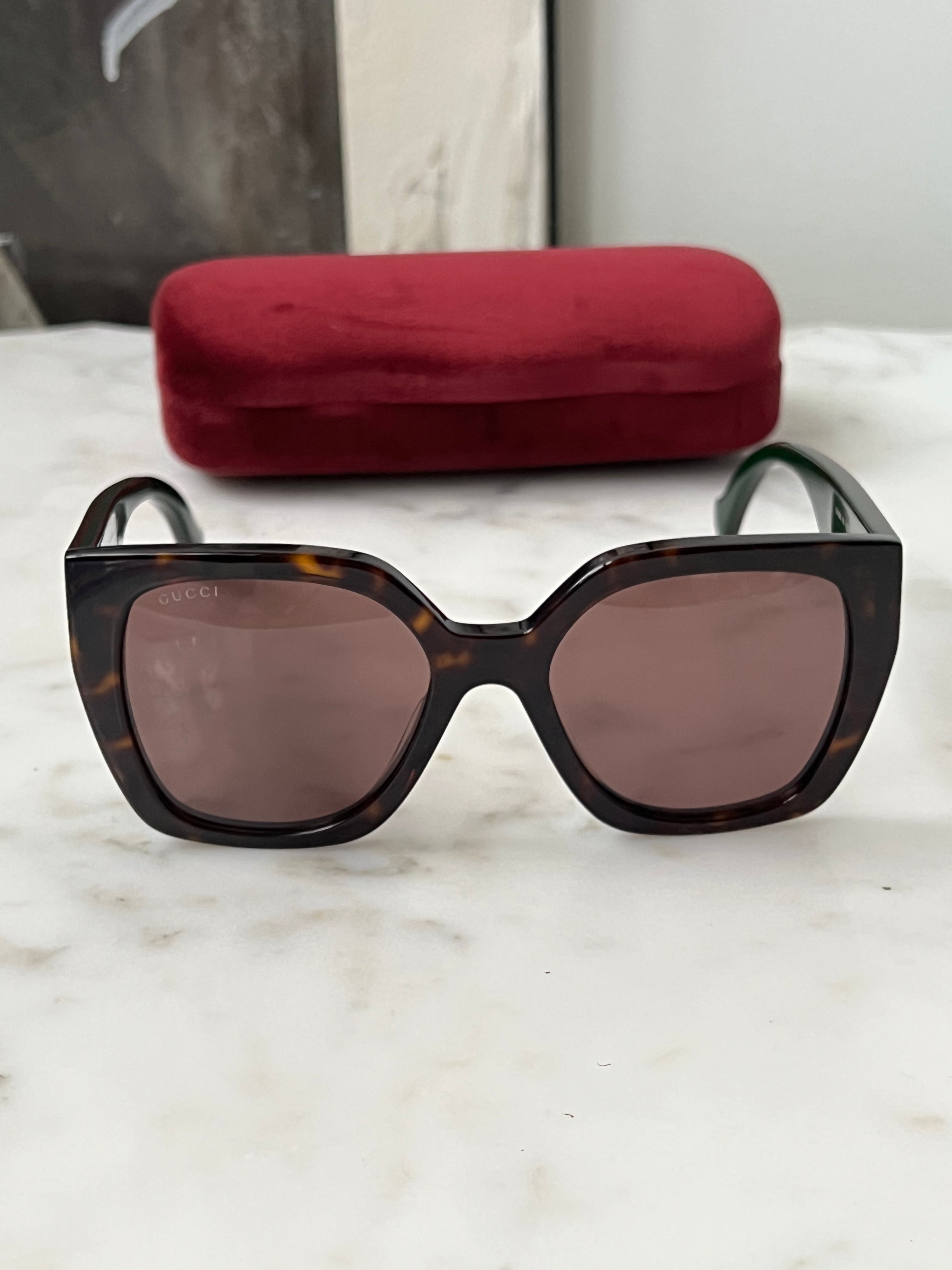 Gucci GG1300S Square Sunglasses for Women & Men - Classic Brown Tortoiseshell Frame with UV Protection - Perfect for Outdoor Activities, Beach, Driving & Fashion Accessories
