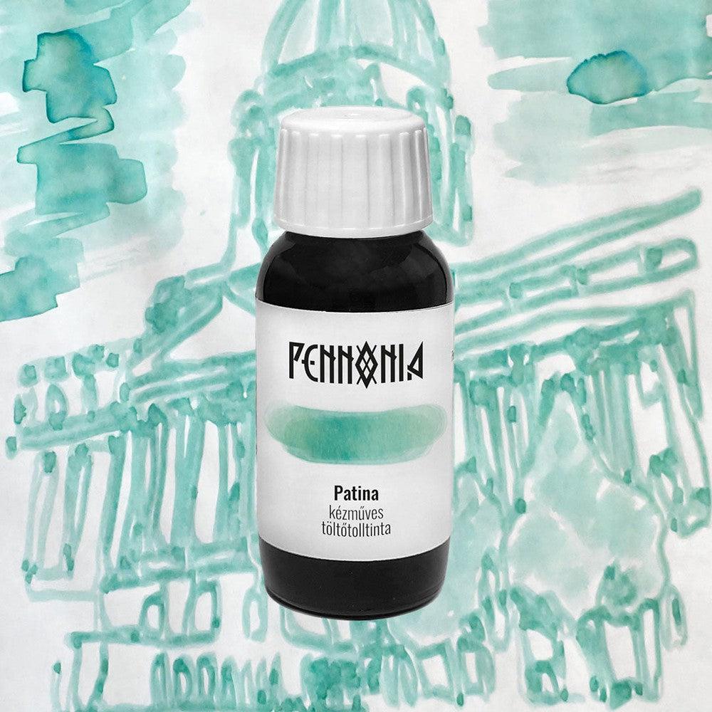 Pennonia Ink Bottle (60ml) - Premium Fountain Pen Ink in Patina Green for Calligraphy, Journaling & Artistic Writing - Ideal for Fountain Pens, Dip Pens & Art Projects