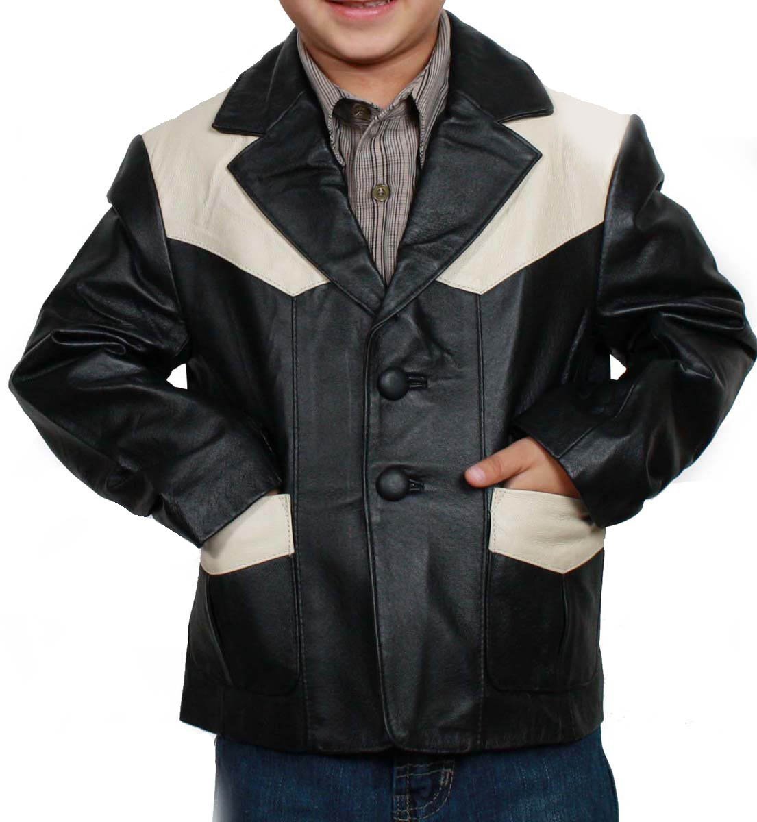 Kids Sports Blazer Western Style Black/Beige - Stylish Jacket for Boys & Girls - Perfect for School, Parties & Special Occasions