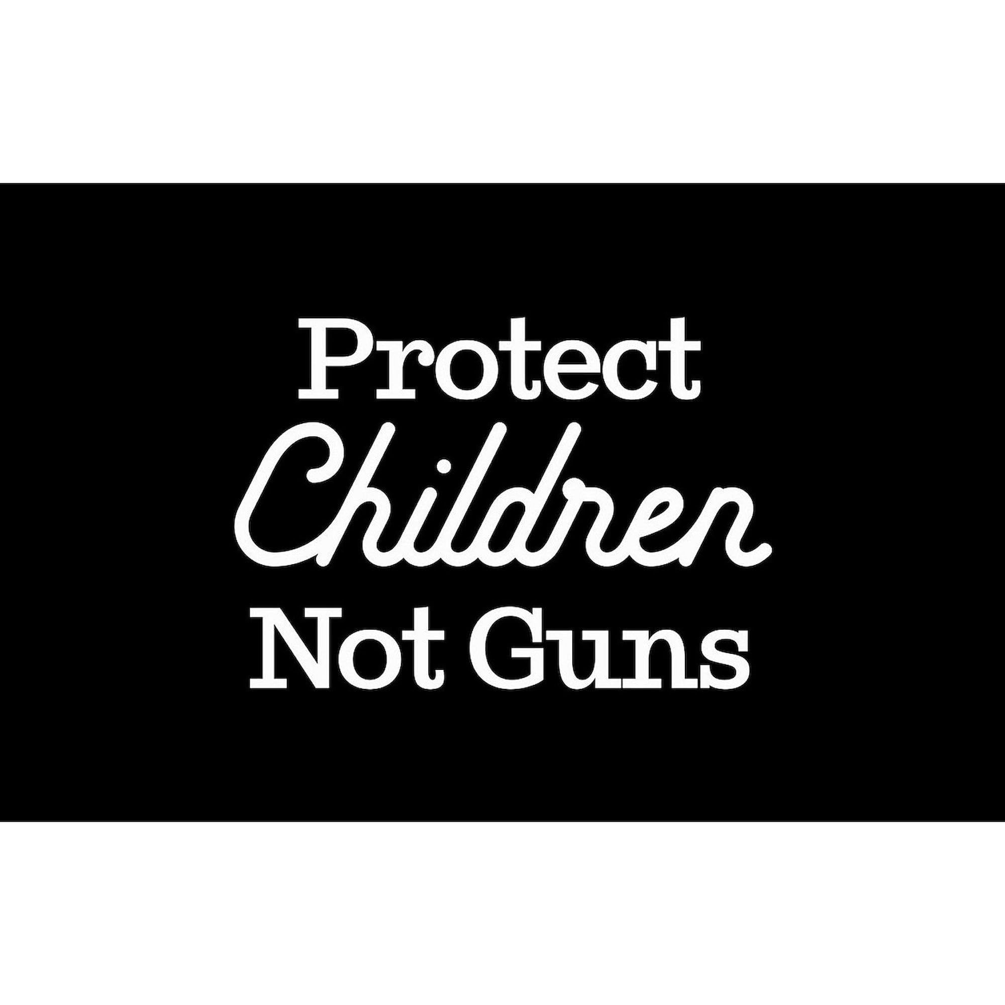 Protect Children Not Guns Oval Car Bumper Sticker - Political Awareness Decal for Cars, Laptops & Windows - Show Your Support for Gun Control & Child Safety