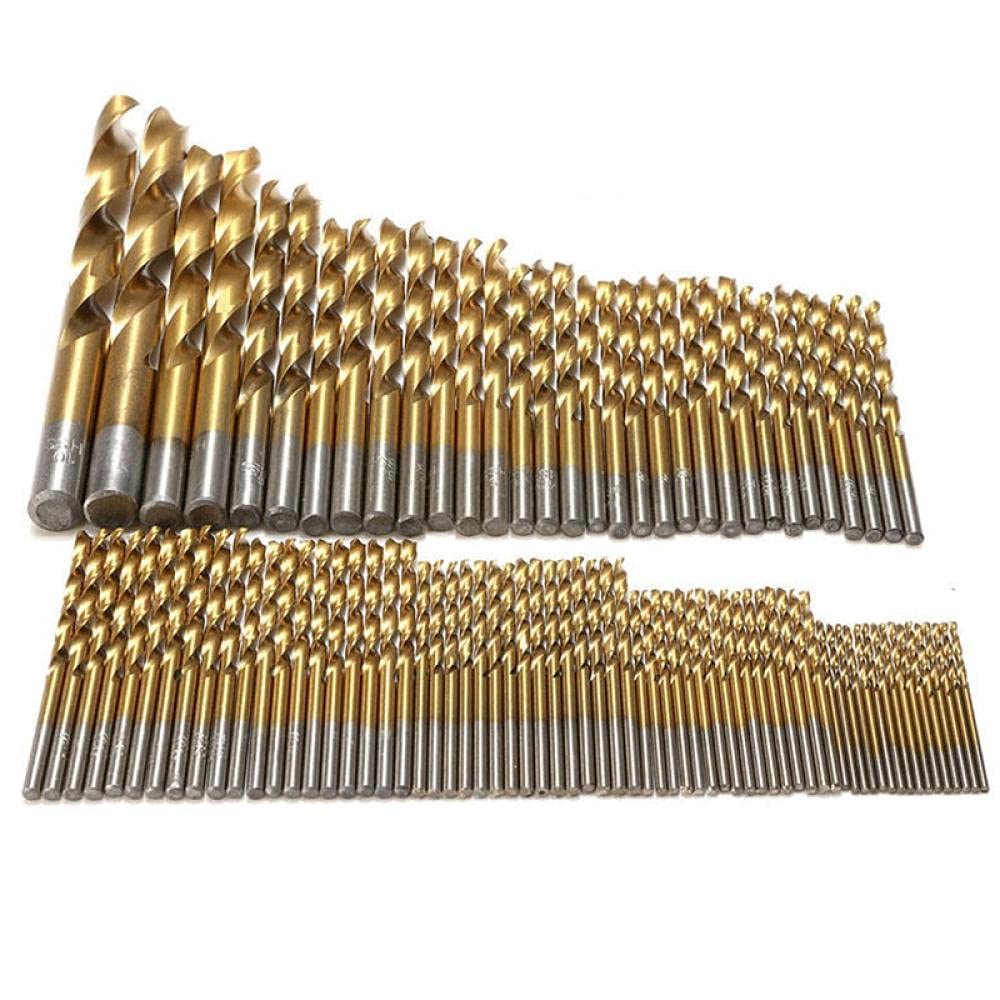 99pcs HSS Titanium Coated Drill Bit Set - High Speed Steel Twist Drill Bits for Wood, Metal, Plastic (1.5mm-10mm) | Perfect for DIY Projects, Home Repair & Professional Metalworking