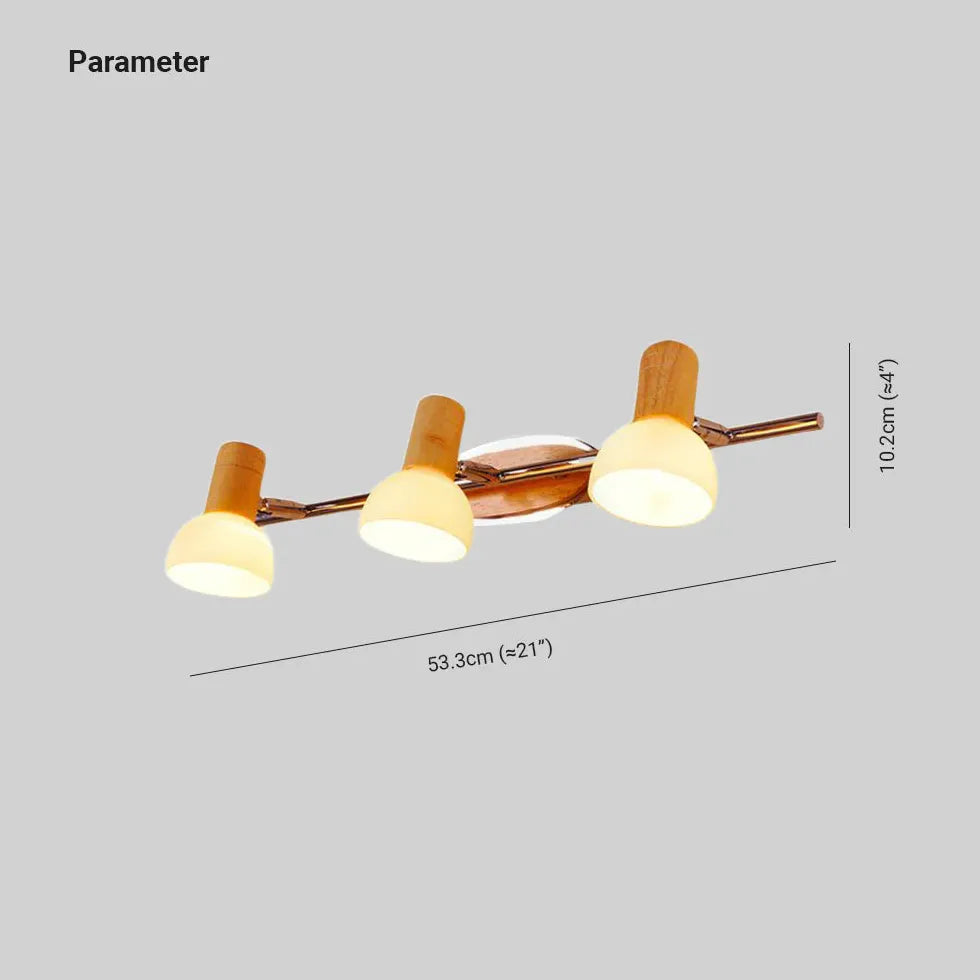 Natural Style Spot Wooden Wall Lights - Rustic Wooden Sconces for Bedroom, Living Room & Hallway - Handcrafted Wood Wall Lamp for Cozy Home Decor