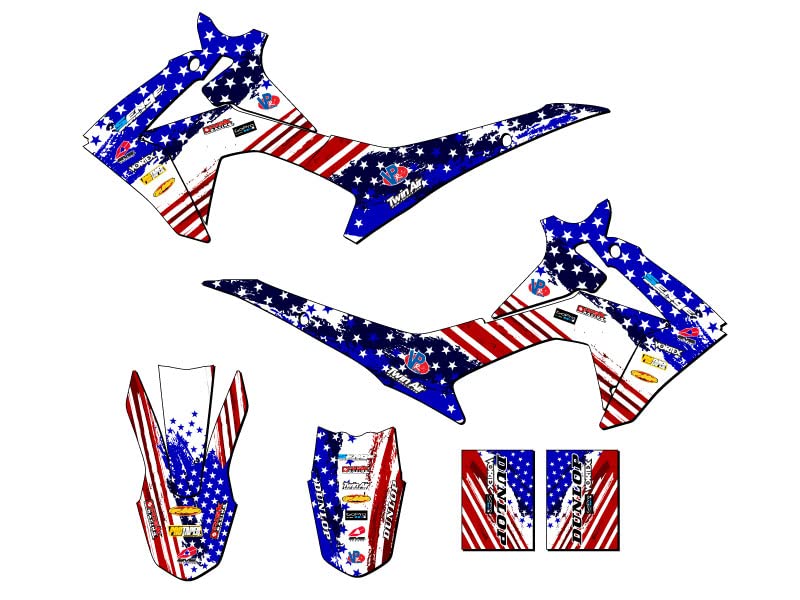 2013-2018 Honda CRF110 Graphics Kit - High-Quality Replacement Decals for CRF 110 Dirt Bike - Perfect for Off-Road Racing & Trail Riding