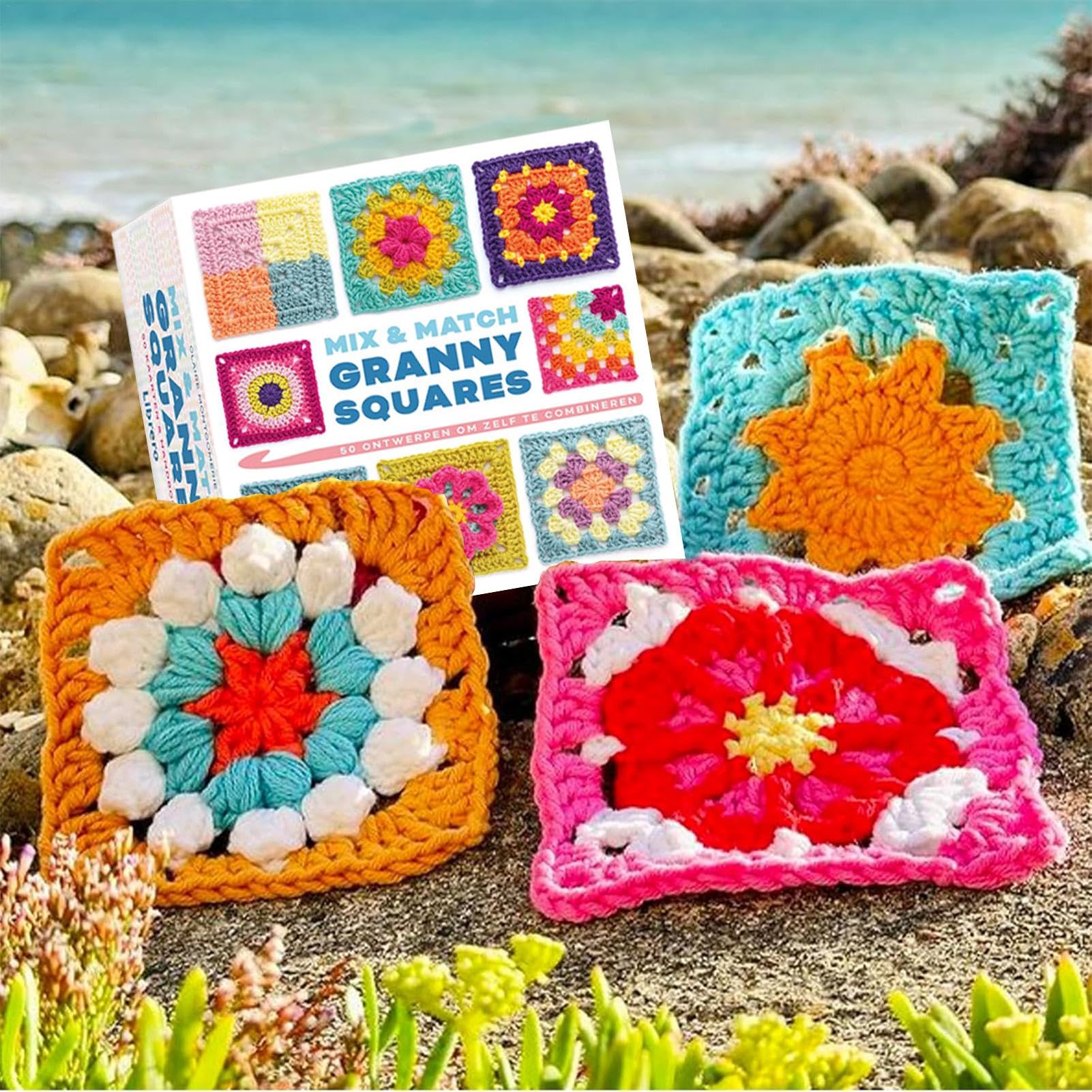 Beginner-Friendly Crochet Granny Squares Card Set - DIY Crochet Kit with Patterns & Tips for Handmade Cards | Perfect for Gifts, Scrapbooking & Home Decor