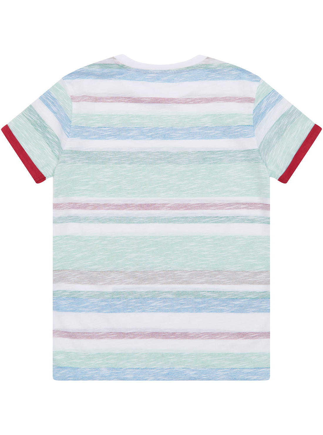 Green Striped Short Sleeve T-Shirt for Boys (Size 7-16) - Perfect for School, Play & Everyday Wear