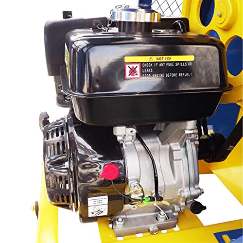 Prolinemax 9 Cubic Feet Yellow Alloy Steel Towable Cement Mixer with 12V Electric Starter & 13 HP OHV Engine @ 3600 RPM - Perfect for Construction Sites, DIY Projects, and Concrete Work