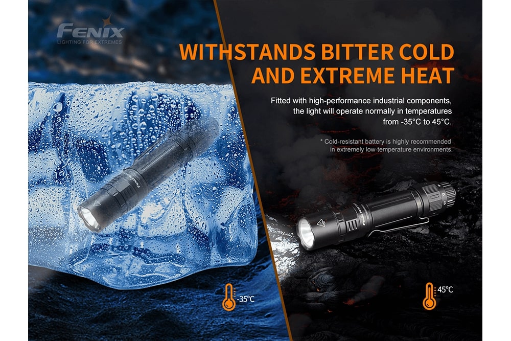 Fenix PD36 TAC Tactical Flashlight 3000 Lumens - Rechargeable LED Flashlight for Camping, Hiking, Emergency & Outdoor Adventures