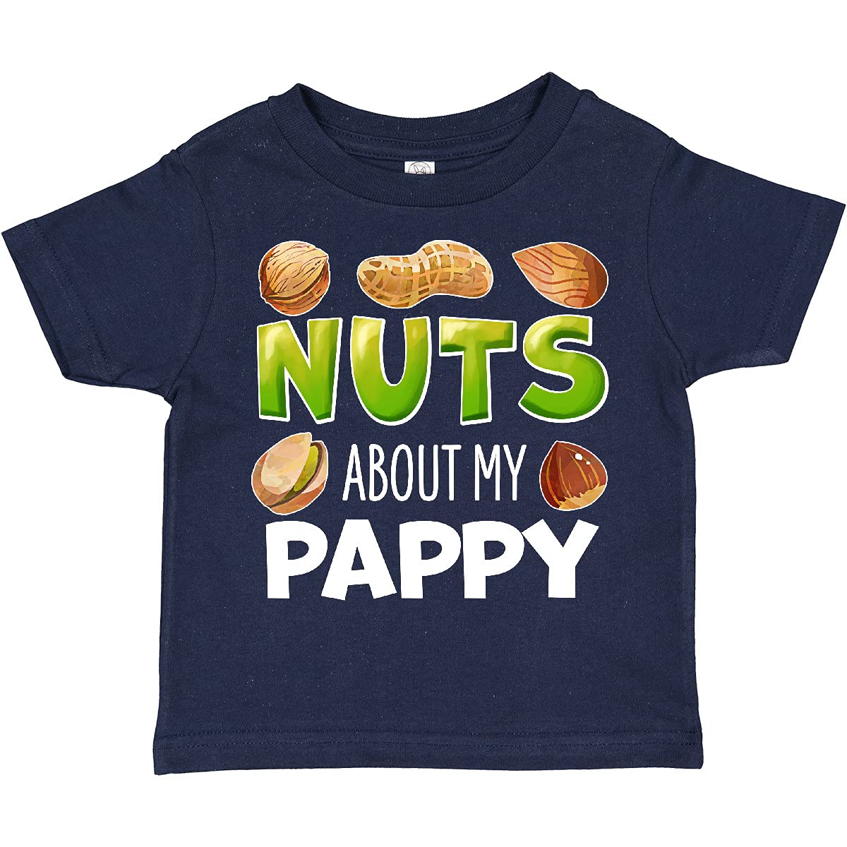 Buy Inktastic Nuts About My Pappy Peanut Almond Pistachio Toddler T-Shirt - Cute Graphic Tee for Grandparents Day & Family Events