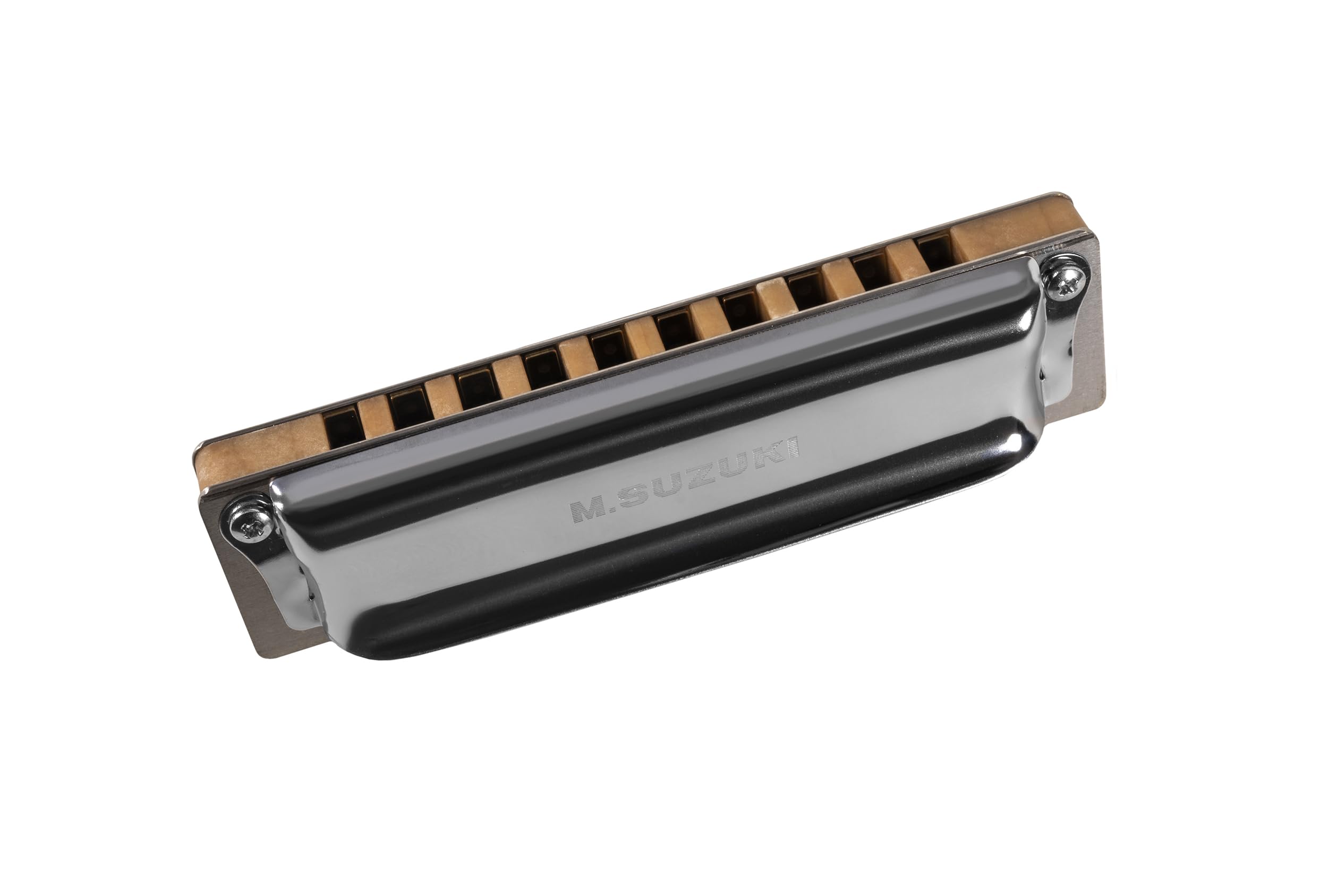 SUZUKI M-20HM-BB Professional Harmonica - 10 Hole Diatonic Blues Harp in Bb Key for Beginners & Musicians - Perfect for Blues, Folk & Rock Music Performances