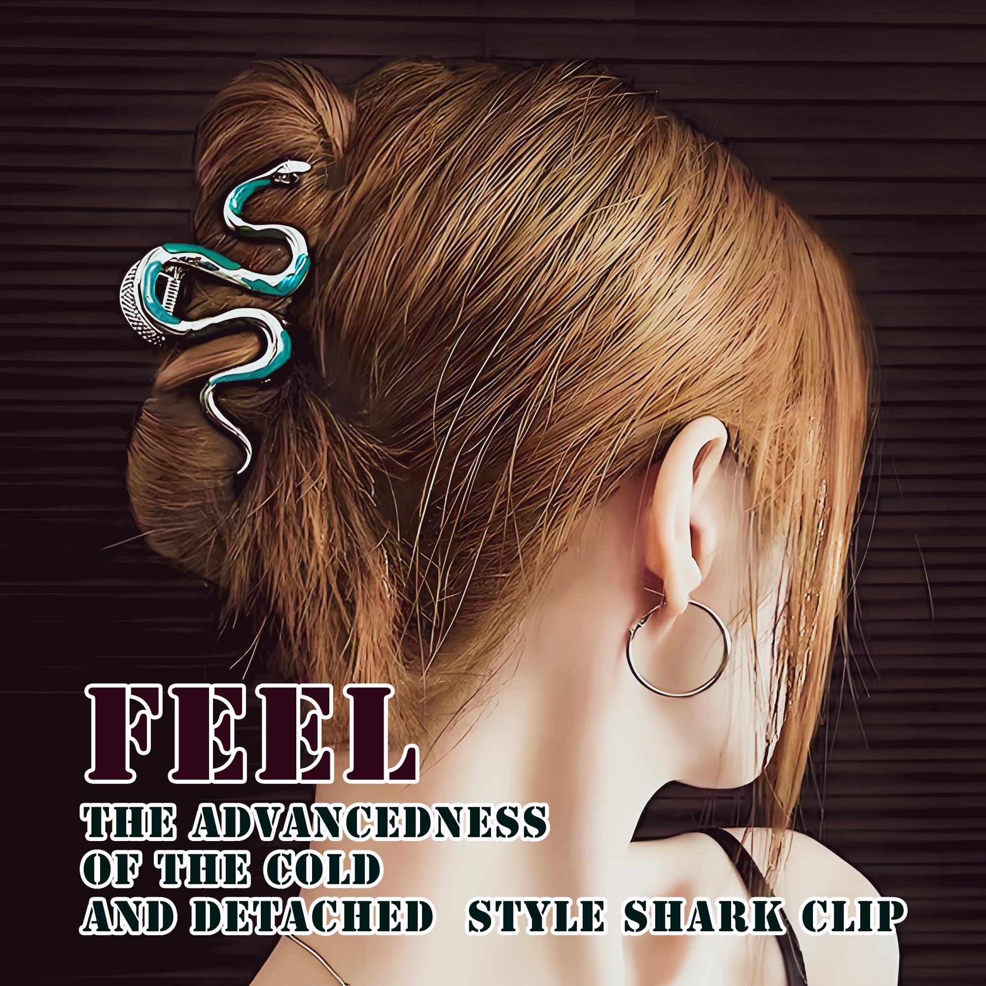 Slytherin Snake Hair Claw Clips - Non-Slip 4.3