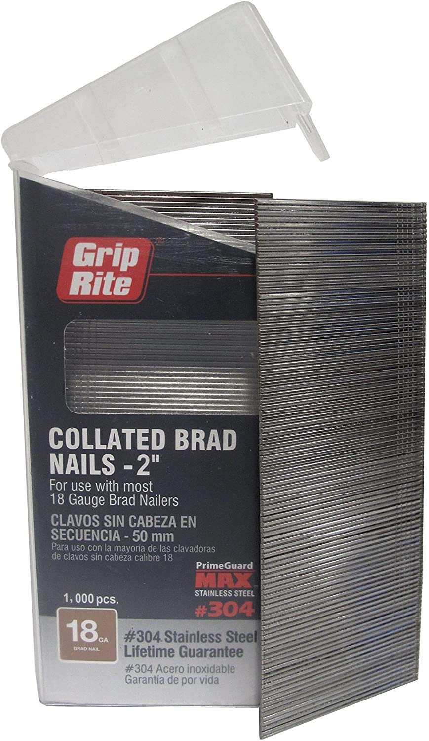 Grip Rite Prime Guard MAXB64878 18-Gauge 304-Stainless Steel Brad Nails - 2