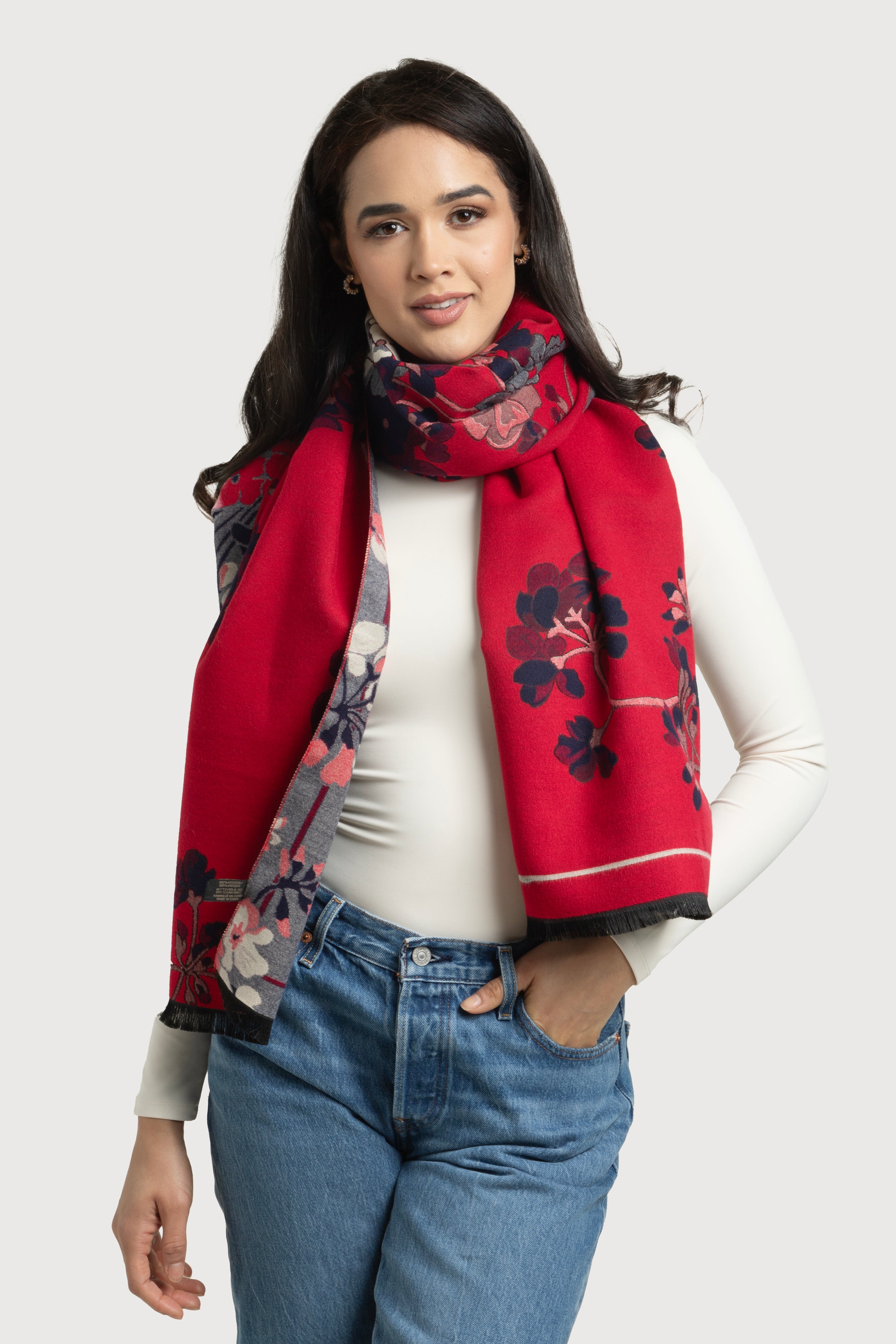 Reversible Denim Scarf for Women & Men - Stylish & Versatile Fashion Accessory for All Seasons - Perfect for Casual Outfits, Travel & Layering