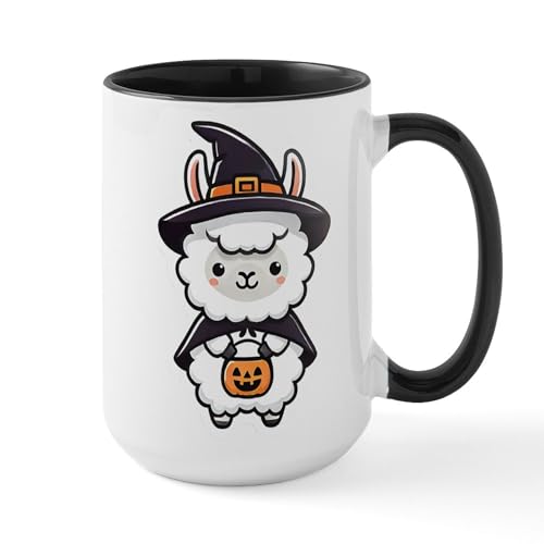 White/Black Inside - Cute Halloween Llama