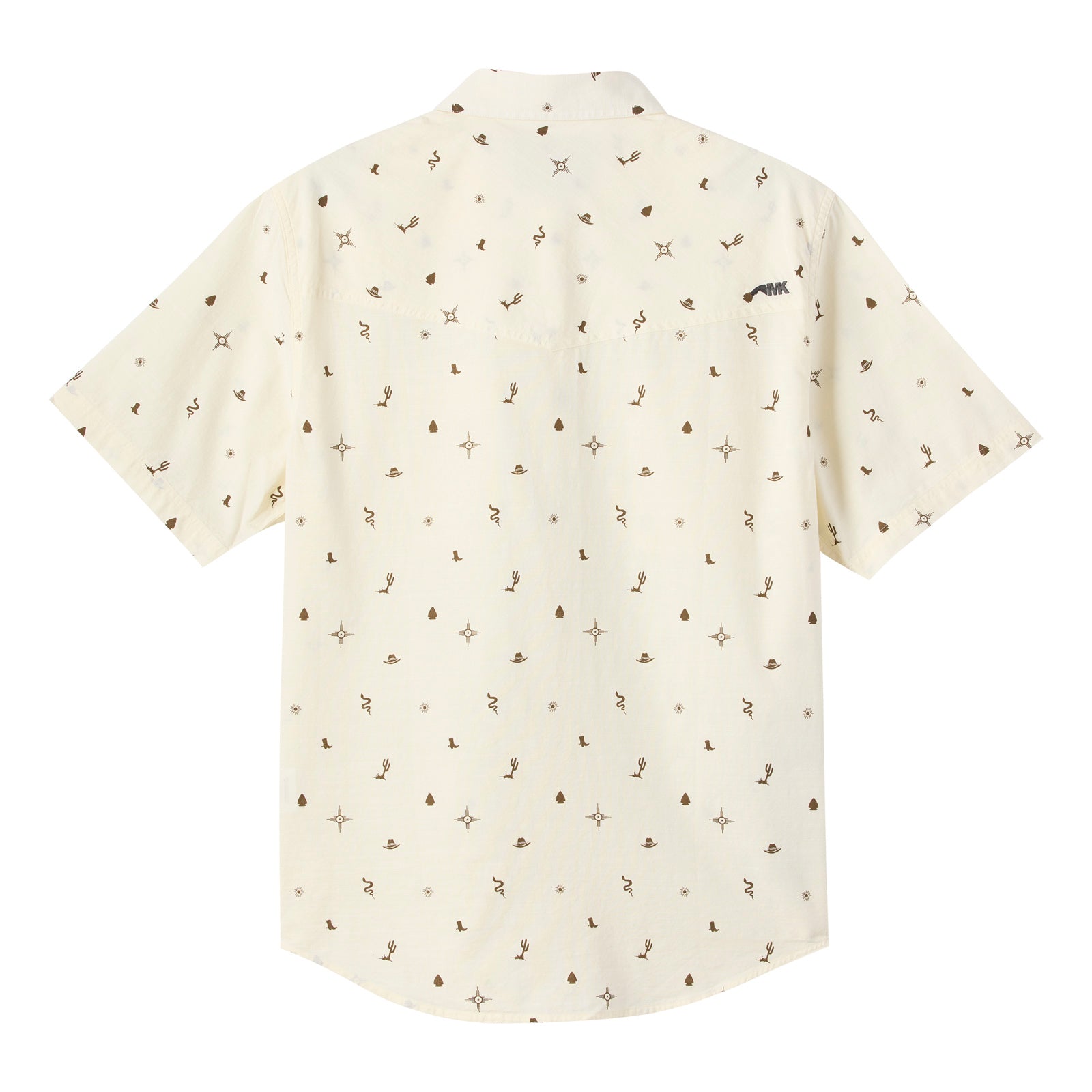 Rodeo Printed Short Sleeve Woven Shirt for Men - Western Cowboy Style Casual Button Up Top for Summer Outdoor Rodeo Events and Country Music Festivals