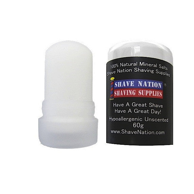 Natural Alum Stick for Shaving & Aftercare - 60g | Post-Shave Soother for Men & Women | Reduces Razor Burn & Irritation | Perfect for Travel & Gym Essentials