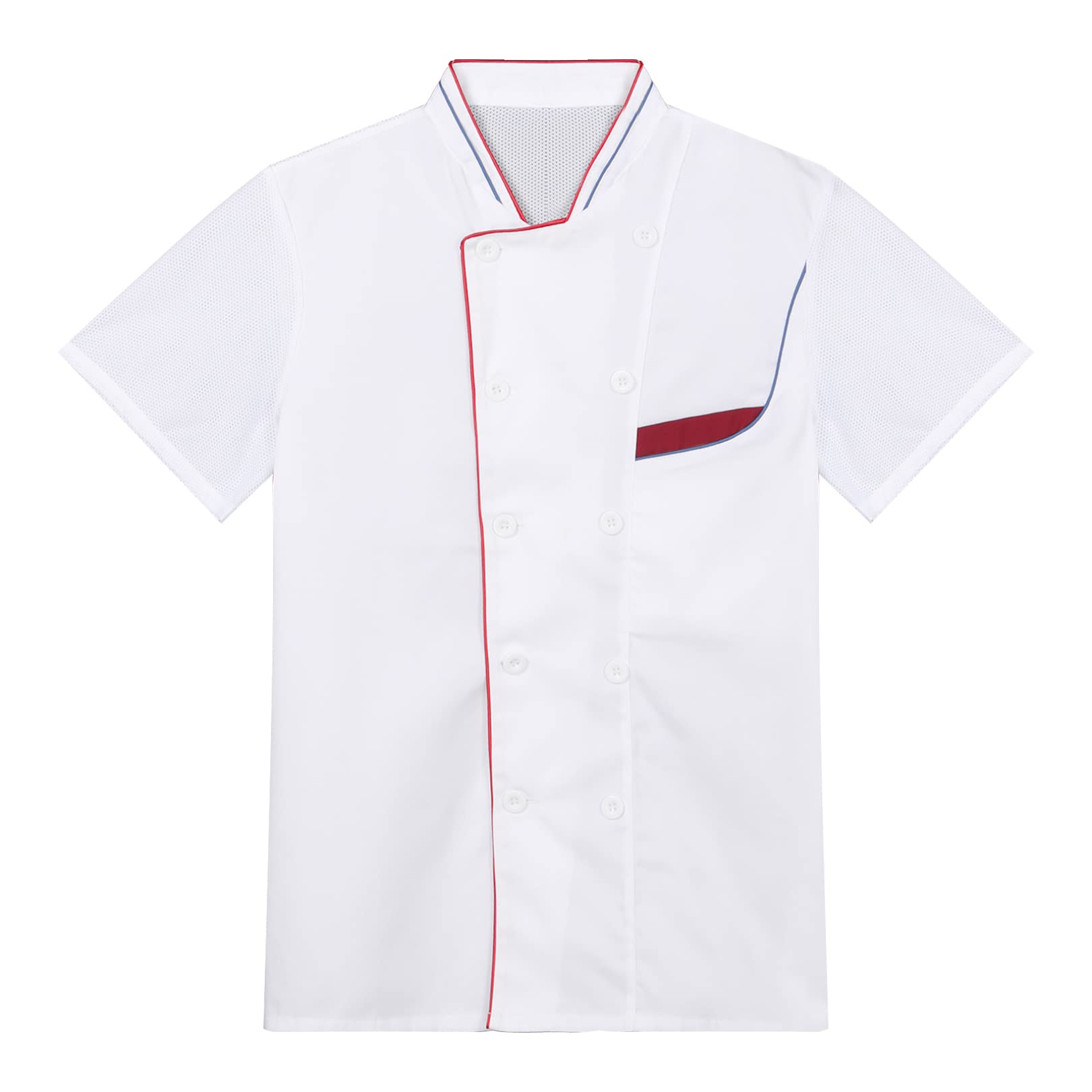 Easyforever Letter Embroidery Unisex Chef Jacket - Professional Kitchen Uniform for Men & Women - Restaurant Cook Coat with Breathable Fabric - Perfect for Chefs, Bakers & Culinary Students