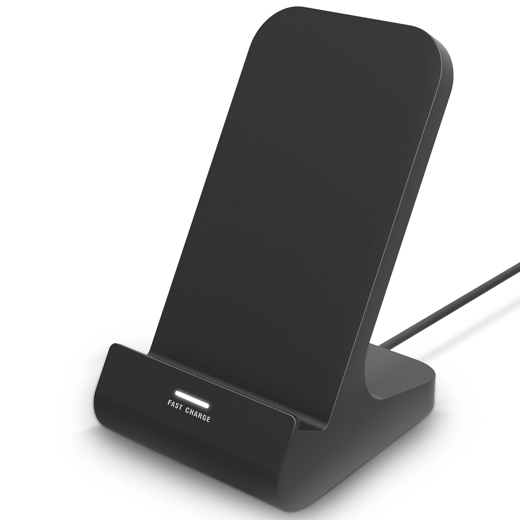 10W Max Fast Wireless Charger Stand for iPhone 14/13/12/11/X/8 Series & Samsung Galaxy - Adjustable Phone Holder with LED Indicator for Bedside, Office & Car Use
