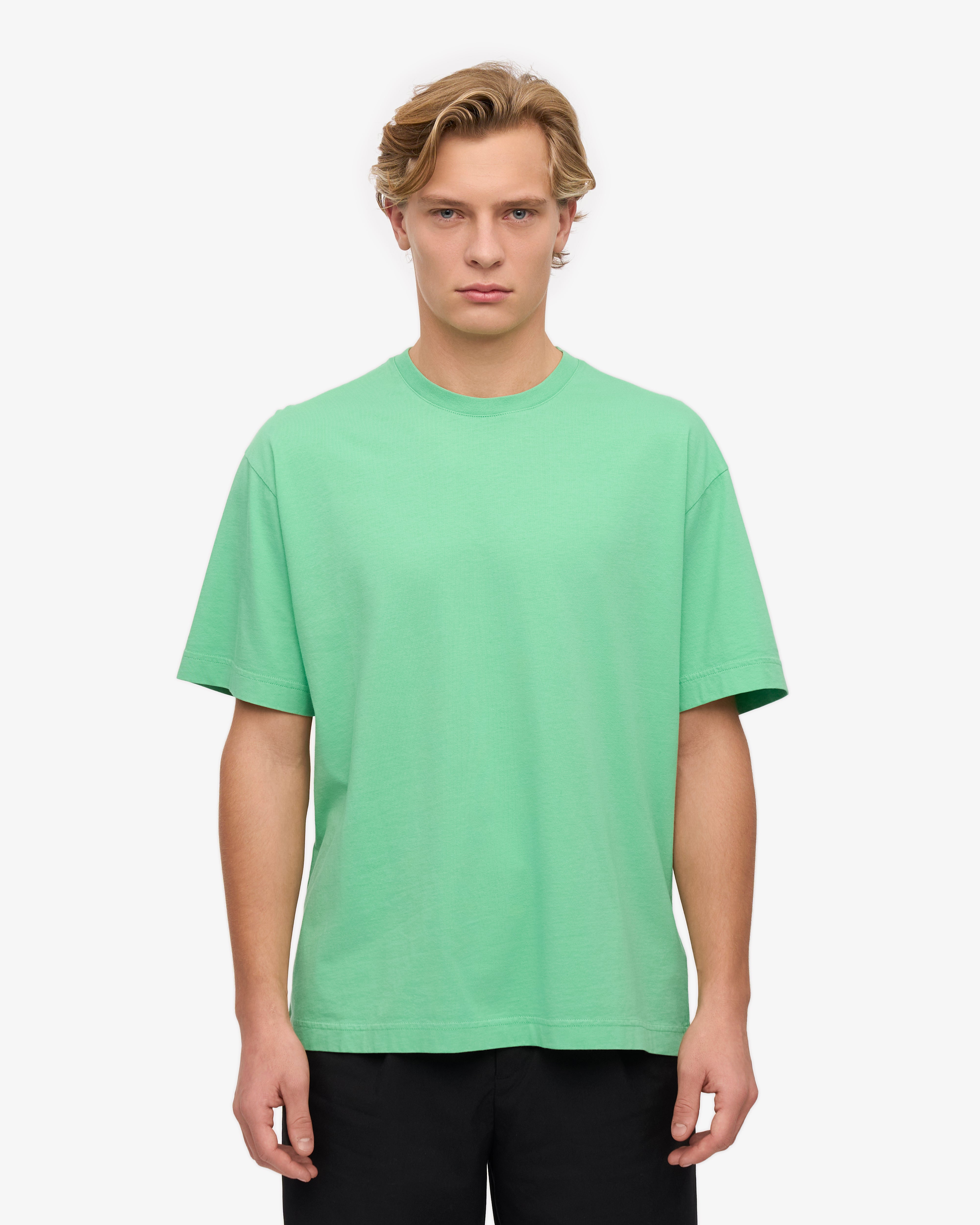 Organic Oversized T-Shirt for Women - Soft & Comfortable Spring Green Cotton Tee - Perfect for Casual Wear, Lounge & Everyday Outfits