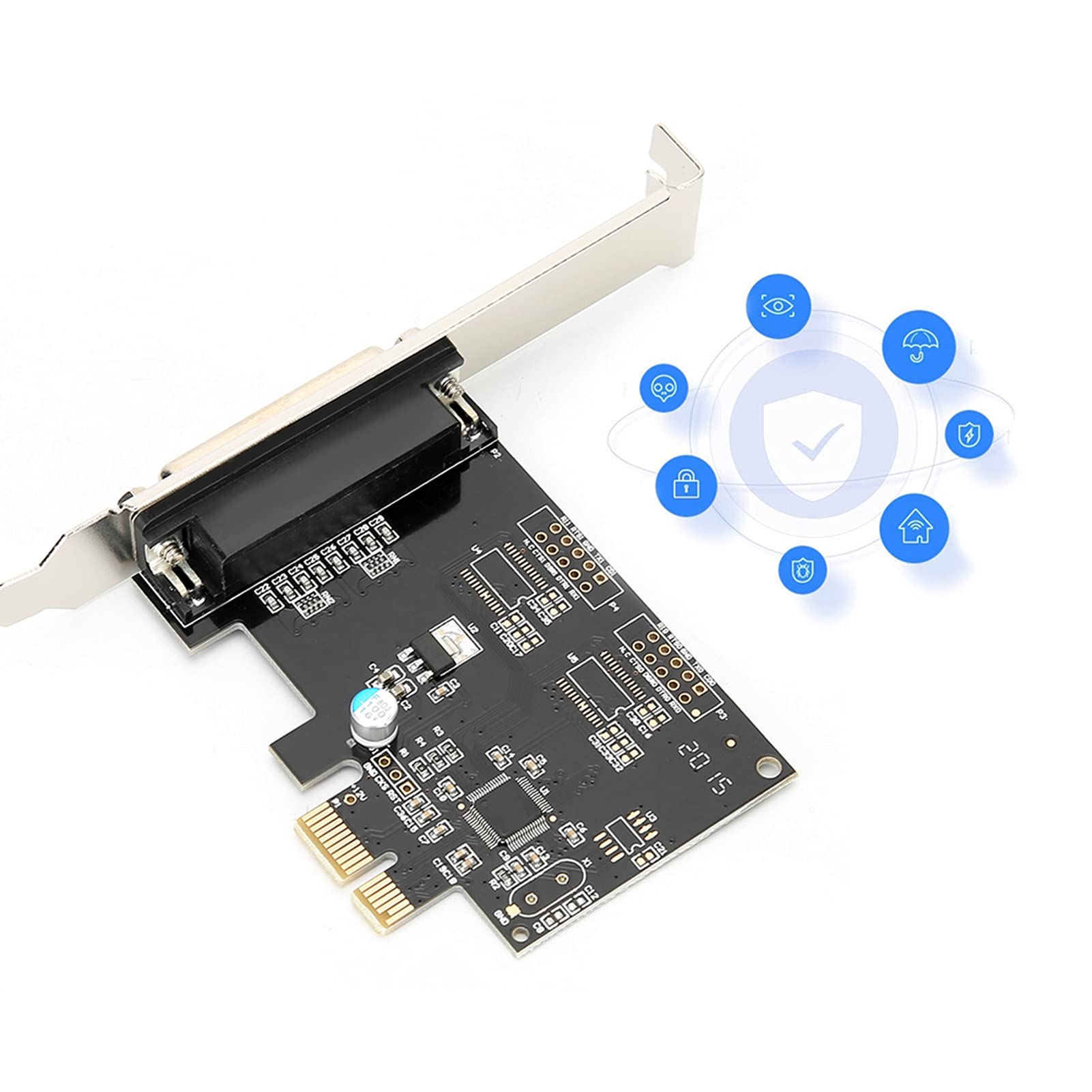 PCI Express Single Parallel Port Card - LPT Printer Adapter with DB25 Connector | Multi-OS Support for Windows/Linux | Ideal for Legacy Printers, CNC Machines & Industrial Equipment