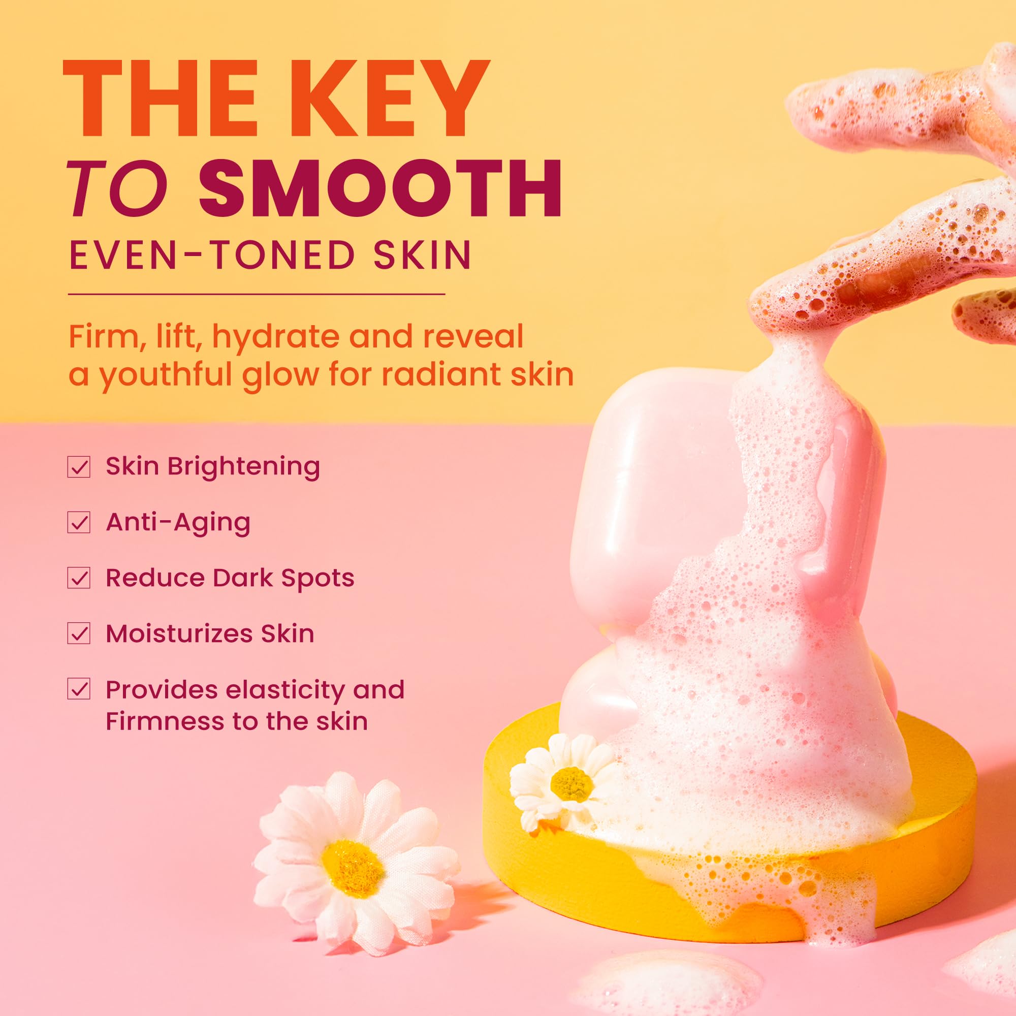 Koji White Kojic Acid & Collagen Skin Brightening Soap - Face & Body Cleanser for Glowing Skin, Moisturizing Bar to Reduce Wrinkles, Vegan & Paraben-Free, 2.82oz (2 Bars) - Perfect for Daily Skincare Routine & Hyperpigmentation Treatment