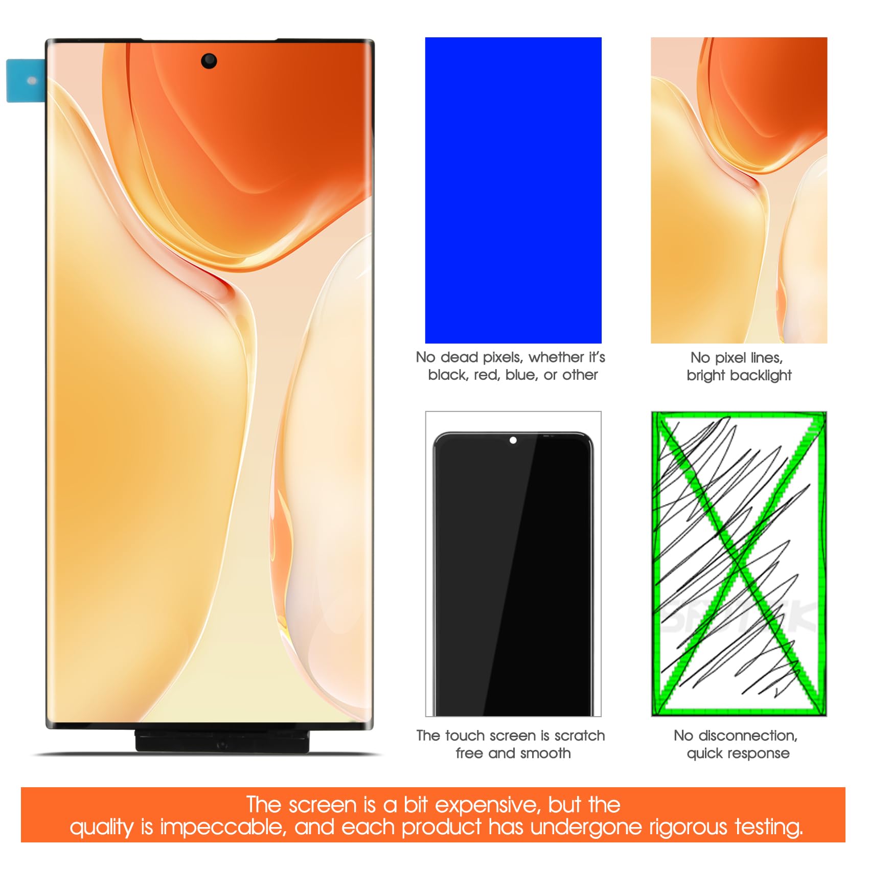 Original Samsung Galaxy S23 Ultra Screen Replacement - SM-S918B/S918U/S918W LCD Touch Display Digitizer with Fingerprint Sensor (Black) - Perfect for DIY Phone Repair & Screen Protection