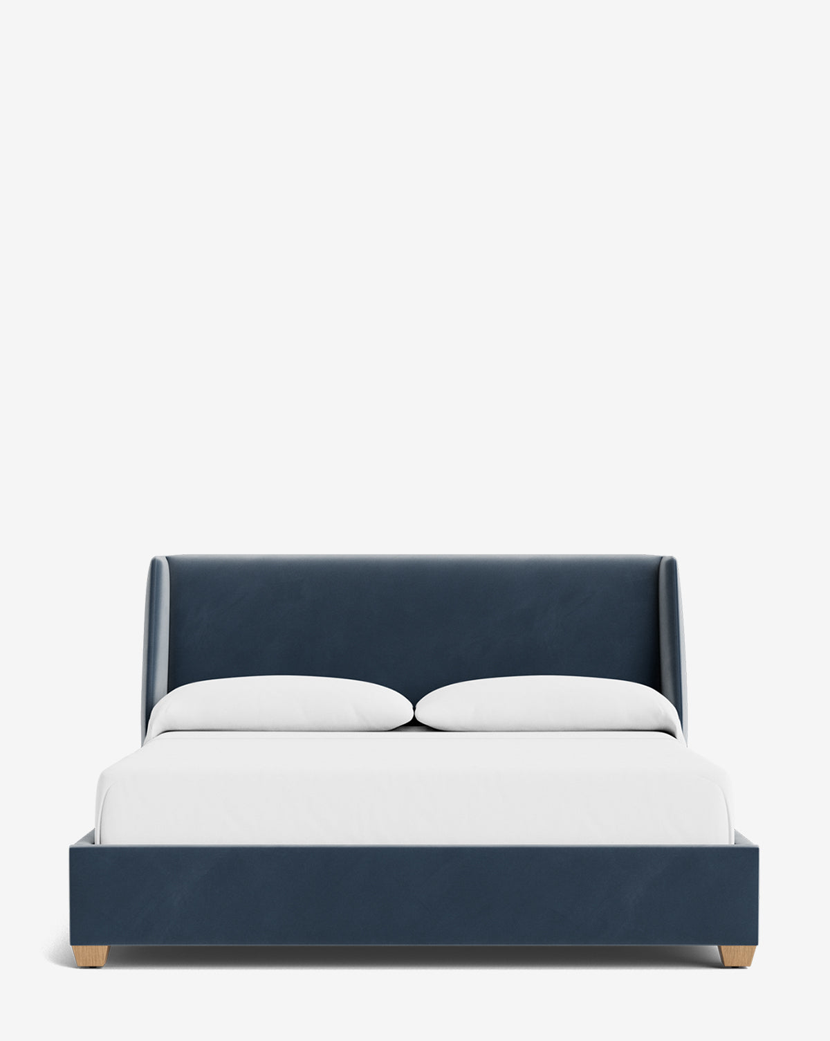Walt Bed Low Headboard - Modern Minimalist Bed Frame for Small Spaces - Perfect for Apartments, Dorms & Guest Rooms