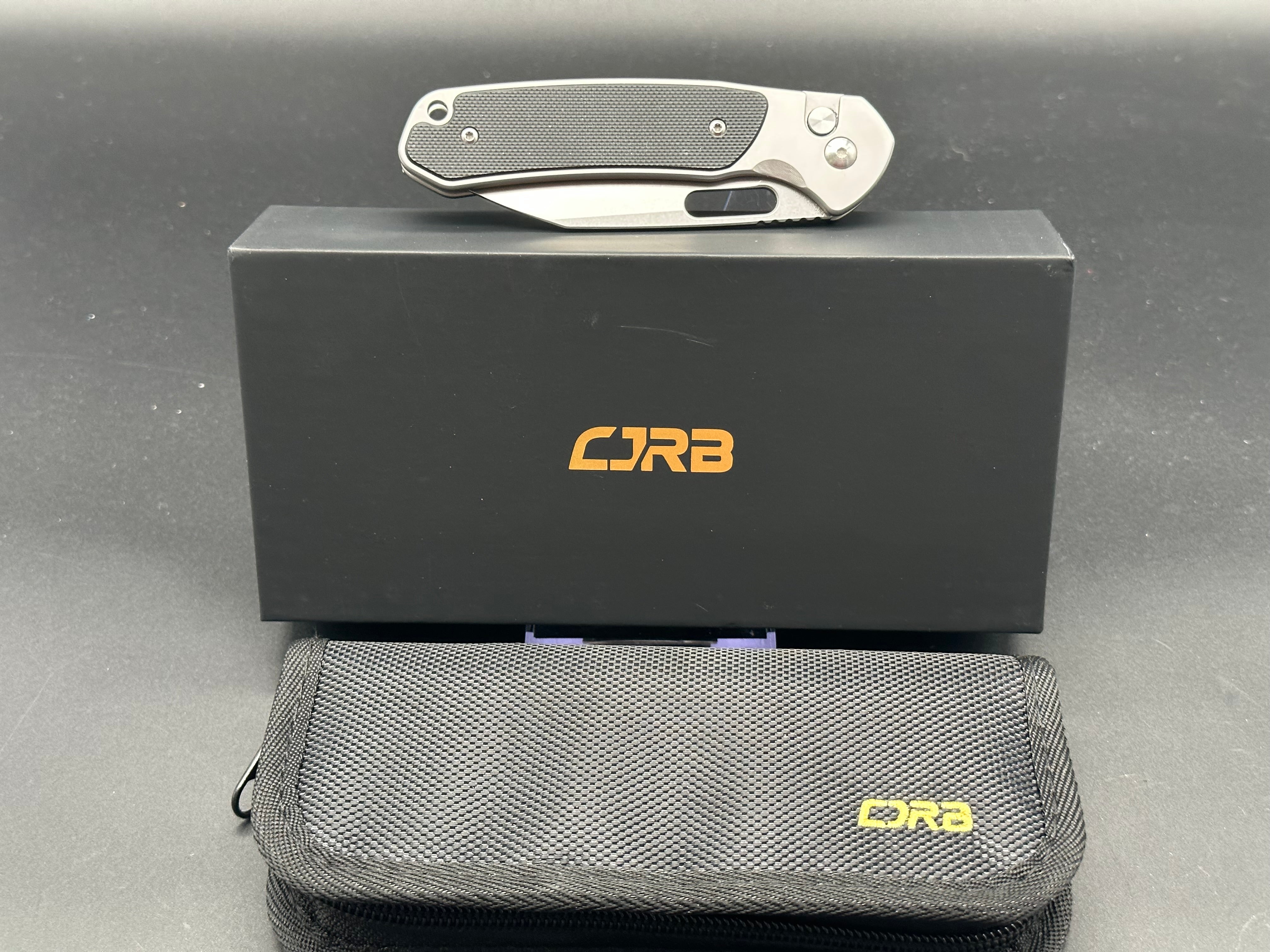 CJRB Perfect Pyrite Alt EDC Folding Knife - Button Lock Left Handed Version for Everyday Carry, Outdoor Activities & Tactical Use