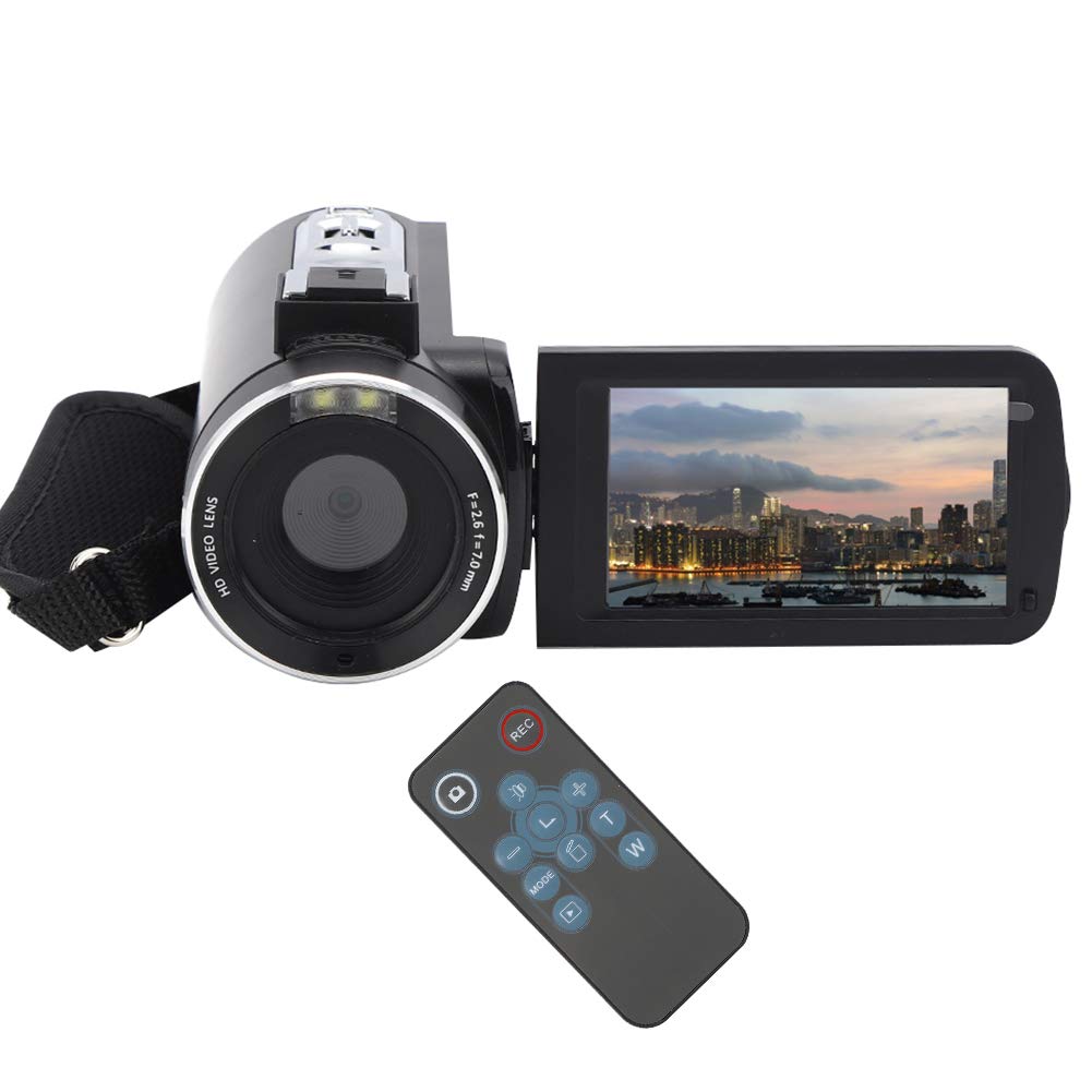 **Qiilu 4K Digital Video Camera with Anti-Shake, 18X Zoom & 3in IPS Touch Screen - HD Camcorder for Vlogging, Travel, and Family Recording**