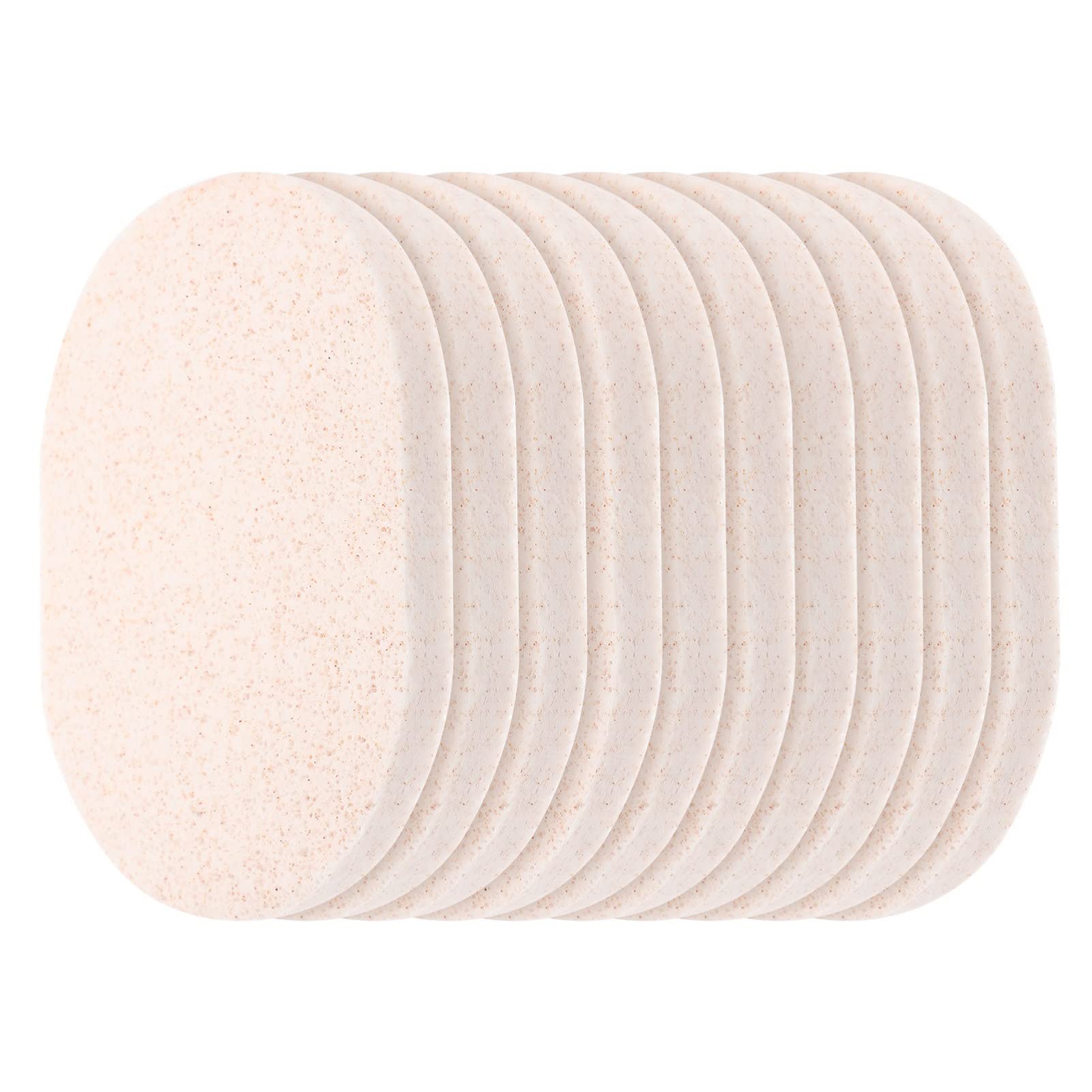 Beavorty 10Pcs Travel Face Wash Sponge - Hydrocolloid Exfoliating Patches, Makeup Remover & Cleansing PVA Sponges for Gentle Skin Care | Perfect for Travel, Daily Cleansing & Makeup Removal