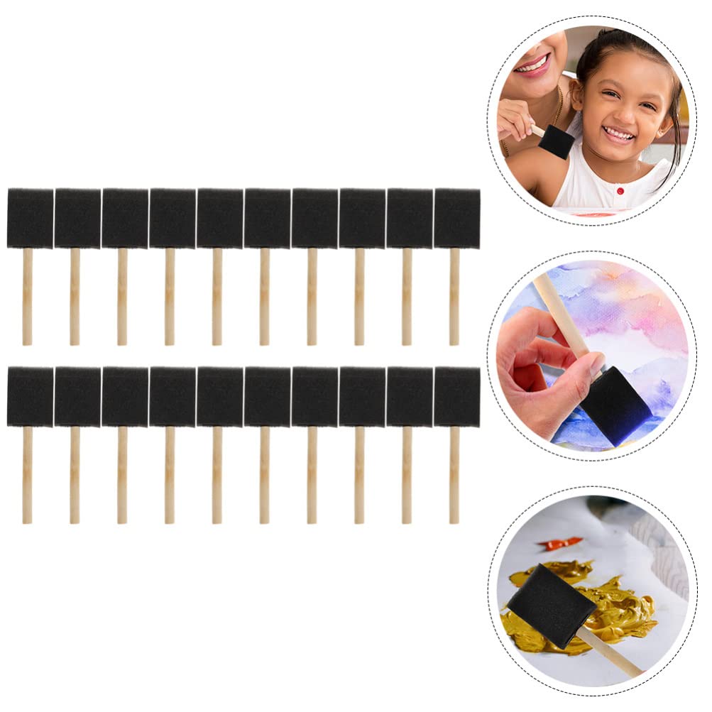 50pcs Black Sponge Foam Paint Brushes for Painting, Staining, and Polyurethane - Durable Scrubber Sponges for Artists, DIY Projects & Home Improvement