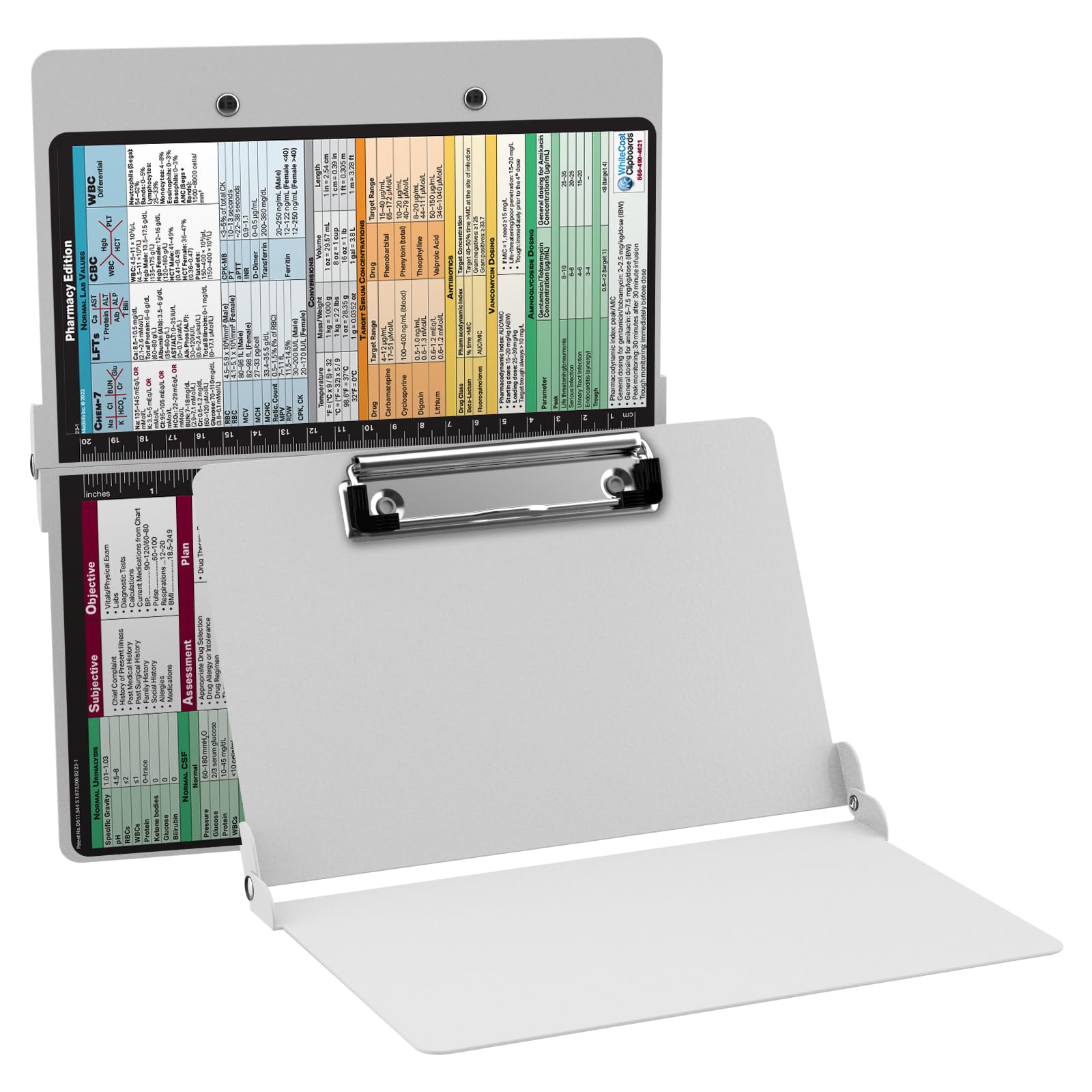 Whitecoat® Bi-Fold Pharmacy Clipboard - for Medical Professionals & Students