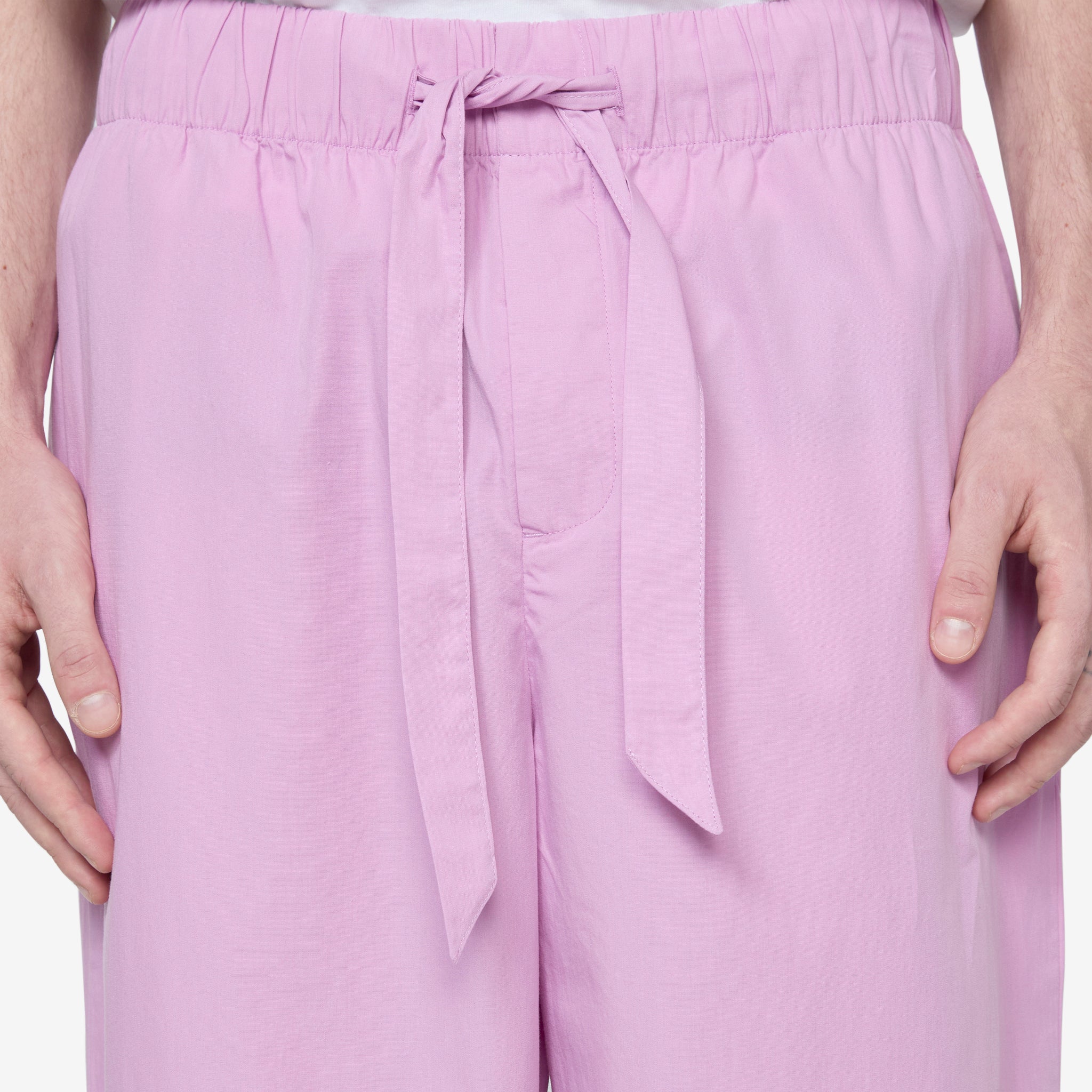 Soft Cotton Poplin Pajama Pants for Women - Purple & Pink Striped - Comfortable Sleepwear for Lounge & Bedtime