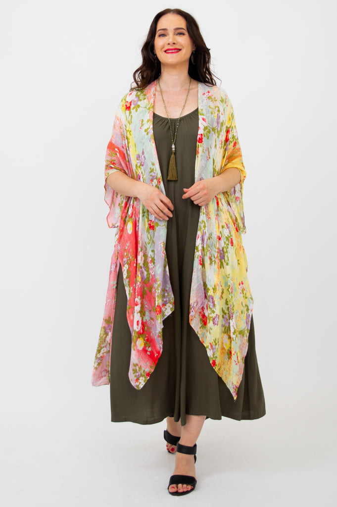 Darcy Floral Print Dress - Spring Bloom One Size Women's Fashion for Casual Outings & Garden Parties