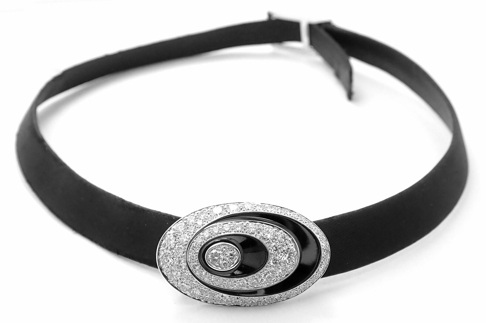 Authentic Cartier Hypnose 18k White Gold Diamond Silk Cord Chain Necklace - Luxury Jewelry for Women, Perfect Gift for Anniversary & Special Occasions