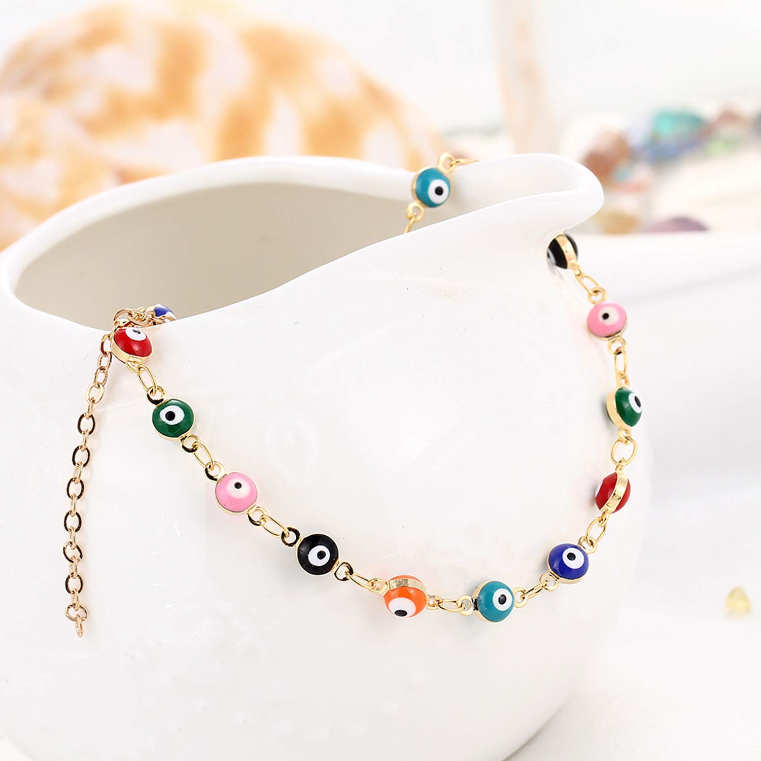 Gold Ankle Bracelets for Women - Dainty Paperclip Link Chain Anklets - Summer Beach Vacation Jewelry - Perfect for Outfits & Gifts