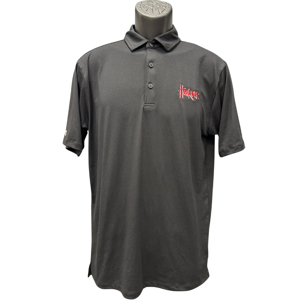 **Men's Nebraska Huskers Embroidered Script Polo Shirt - Comfortable & Stylish for Game Day, Casual Wear & Fan Outfits**