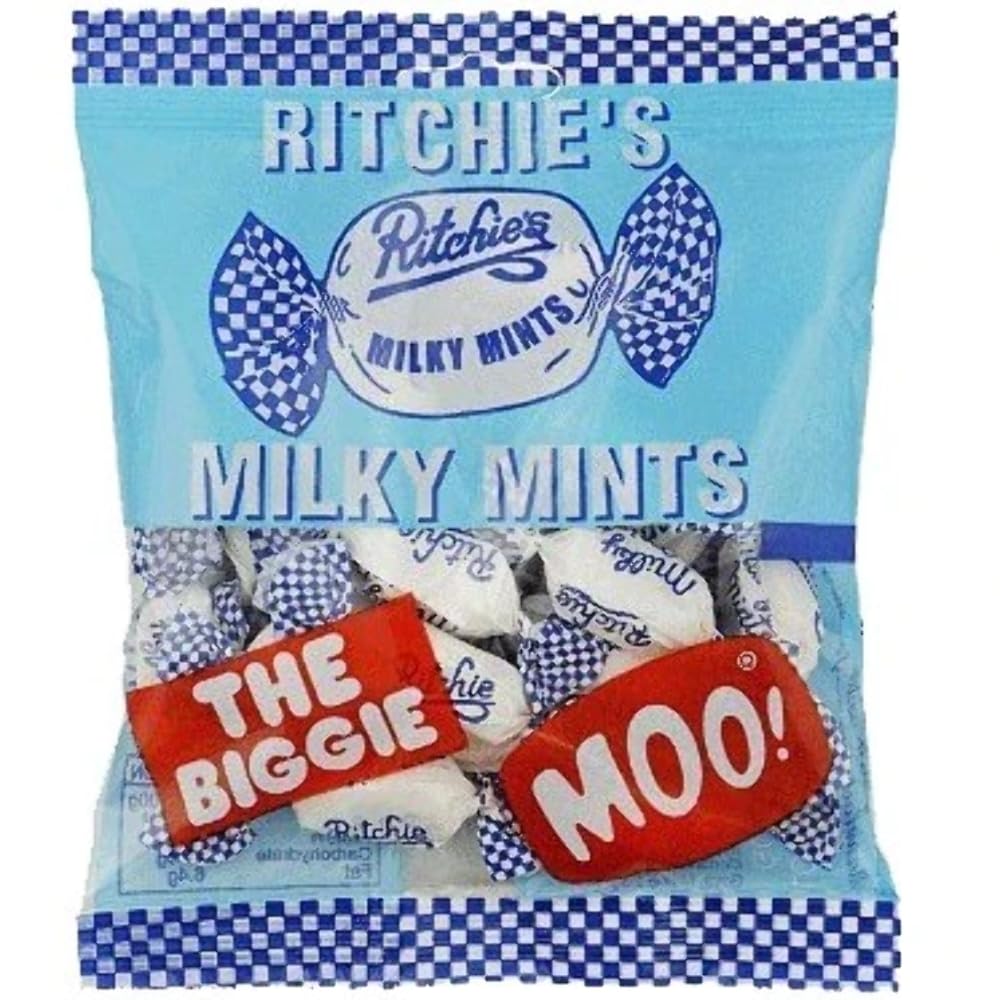 Ritchie's Milky Mints - 100g (3.5oz) Creamy Vanilla Flavored Hard Candies - Perfect for Office Snacks, Party Favors & Fresh Breath Mints