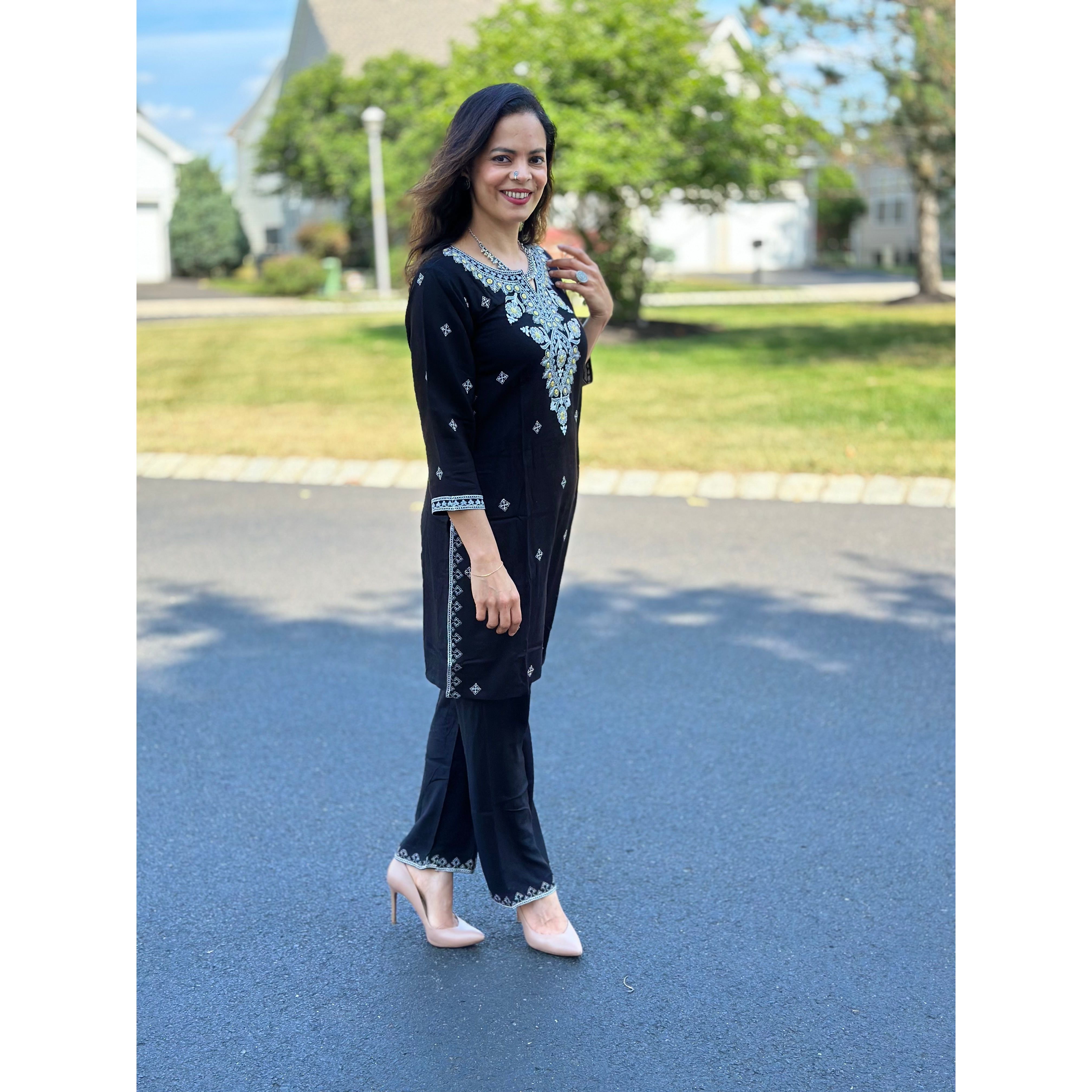 Stylish Black Co-Ord Set for Women | Summer Outfit Matching Two Piece Set | Casual Wear, Beach Vacation, Party Outfit