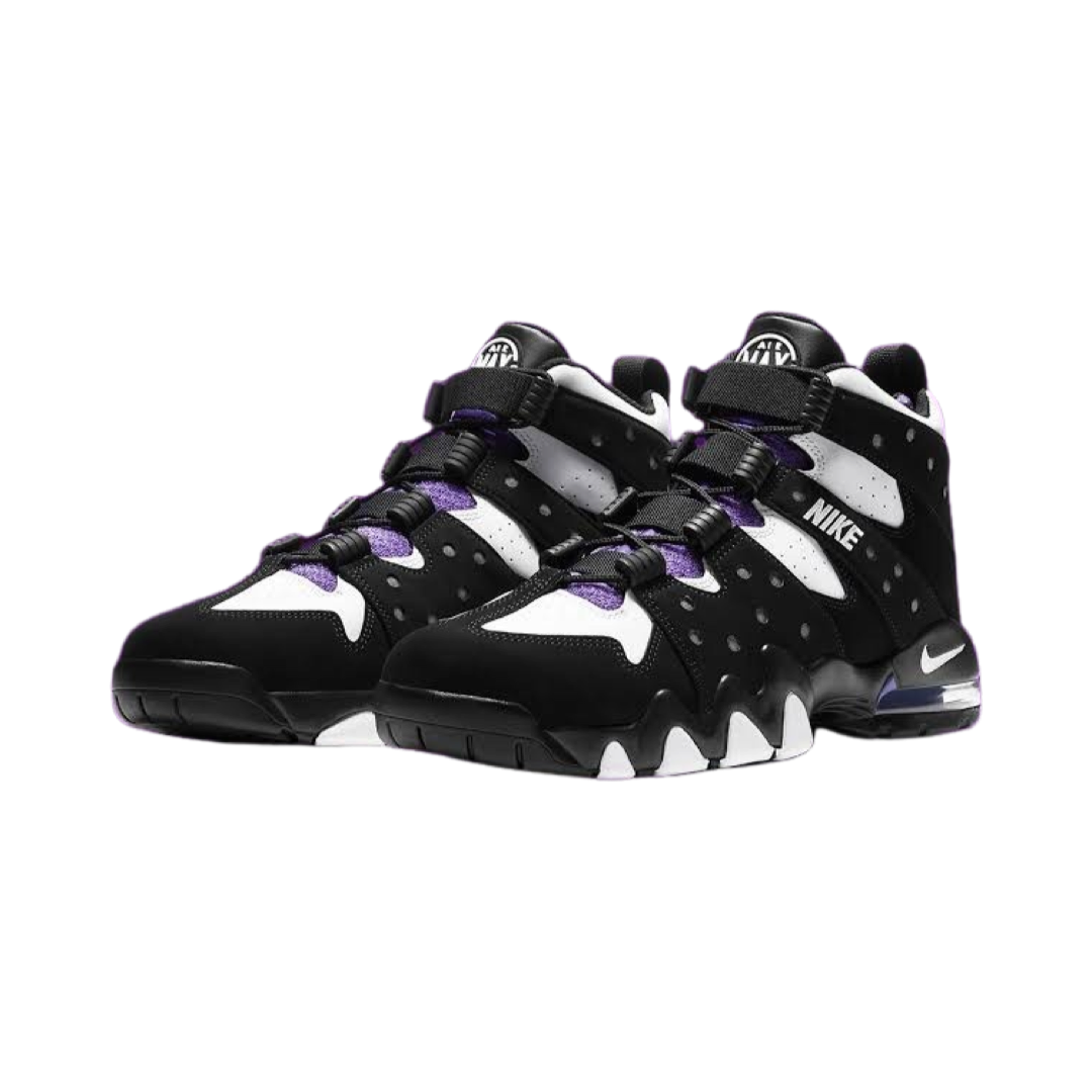 Nike Air Max 2 CB Charles Barkley 94 Retro Basketball Shoes - Black White Purple (2020 Release) - Vintage NBA Sneakers for Men, Streetwear & Basketball Games