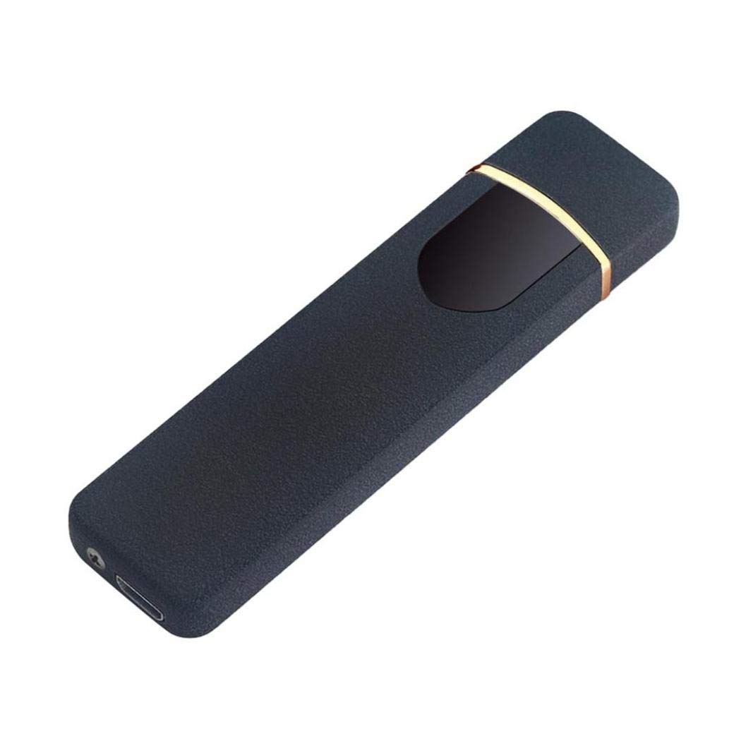 **Iregina USB Rechargeable Electric Lighter - Windproof Arc Lighter for Candles, BBQ, Camping, Kitchen Stove & Outdoor Use (Black) - Perfect for Home, Travel, and Emergency Lighting**
