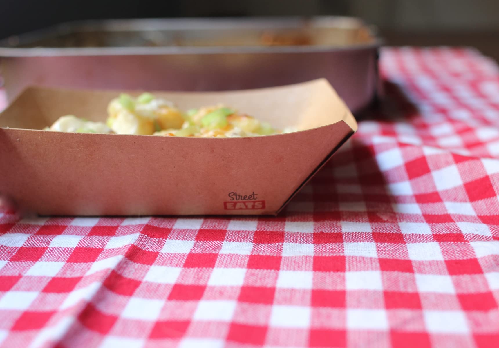 Eco-Friendly Disposable Brown Kraft Paper Food Boats (3.4 oz, 4.5