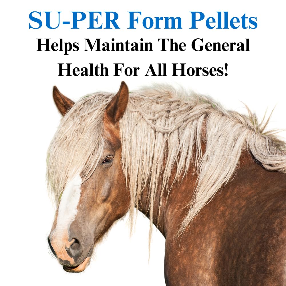 Premium Horse Vitamins & Minerals Supplement Pellets - Probiotics, Amino Acids & Electrolytes for Equine Health - 15lb Bag (4 Month Supply) - Supports Digestive, Immune & Muscle Health - Ideal for Performance Horses, Senior Horses & Breeding Mares