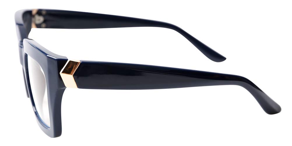 SOOLALA Unisex Blue Light Blocking Glasses - Square Computer & Reading Glasses for Men & Women - Reduce Eye Strain for Work, Gaming & Screen Time
