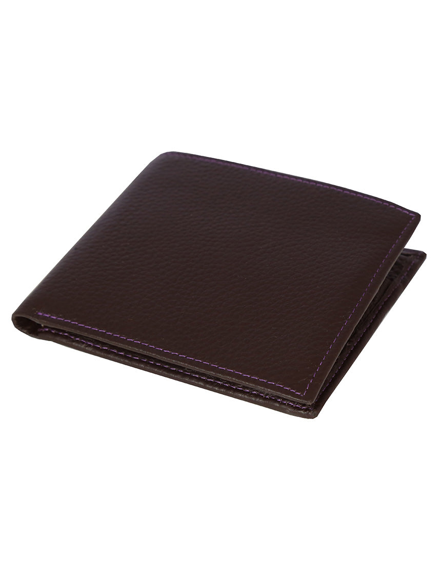 DÉCLIC Racer Stripe Bi-Fold Wallet for Men - Genuine Leather Slim Wallet with RFID Protection - Perfect for Everyday Use, Travel & Business (Chocolate Brown)